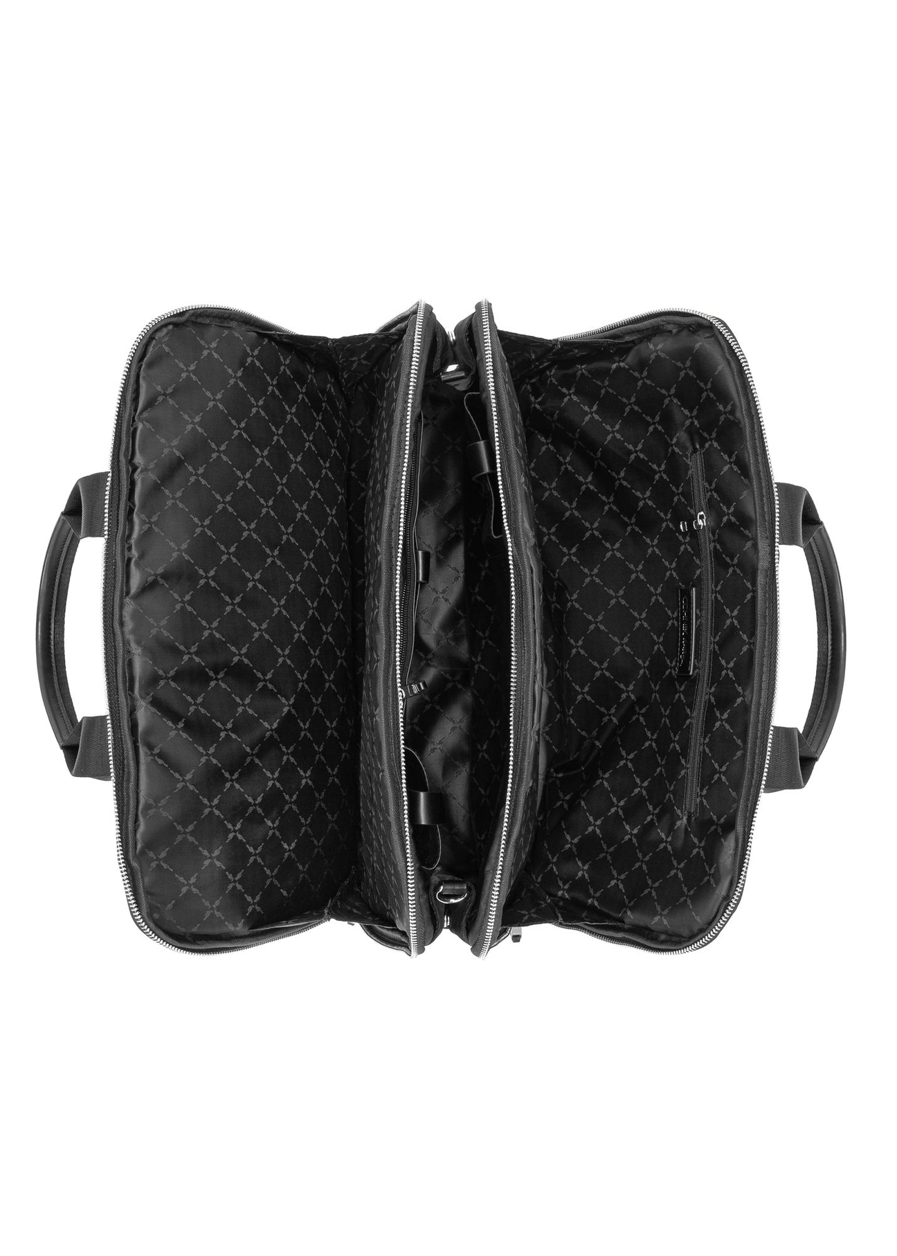 Three compartment black briefcase for women TOREN-0276-99(W24)-06