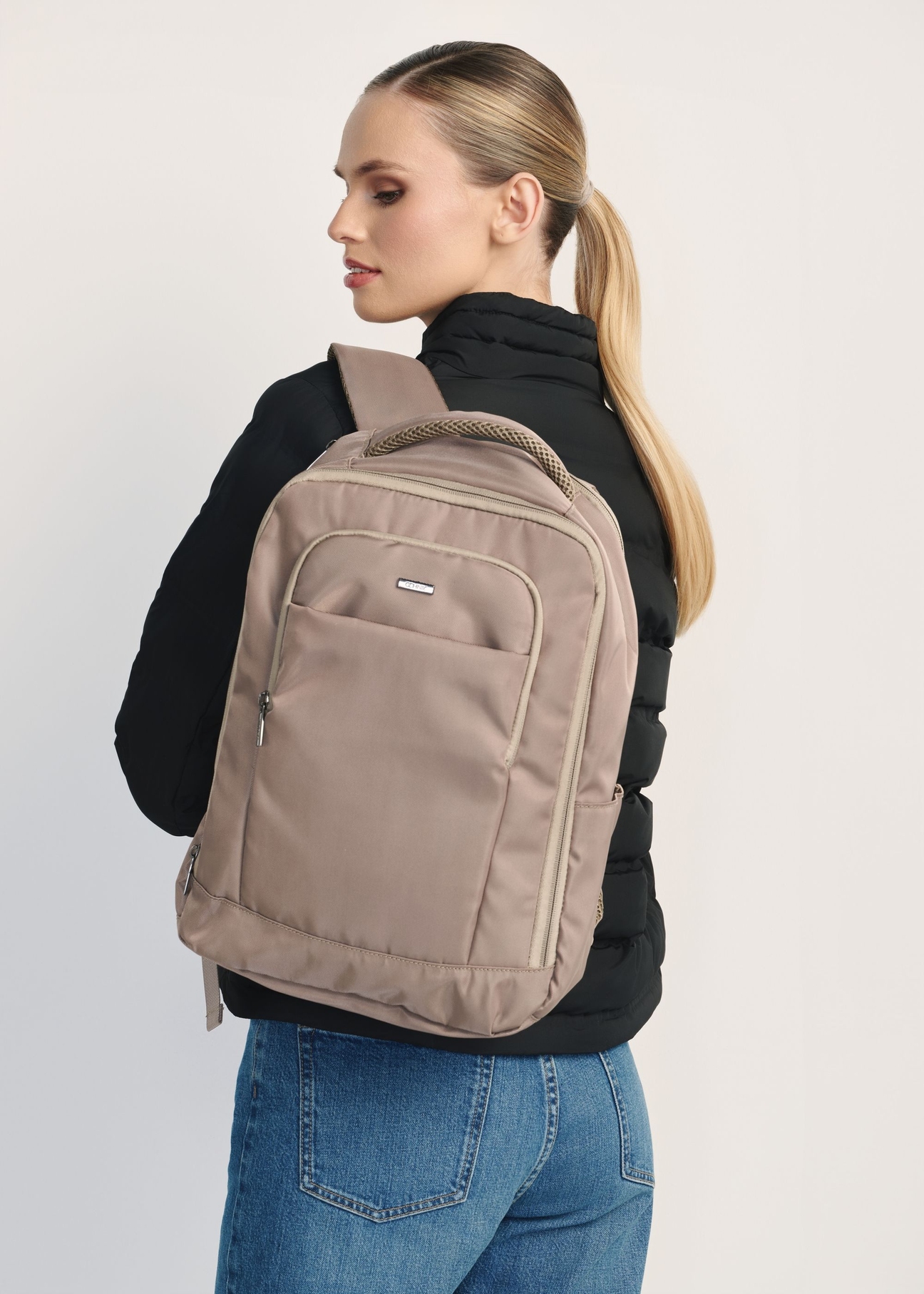 Dark beige airplane backpack PLCMN-0014-1C(W26)