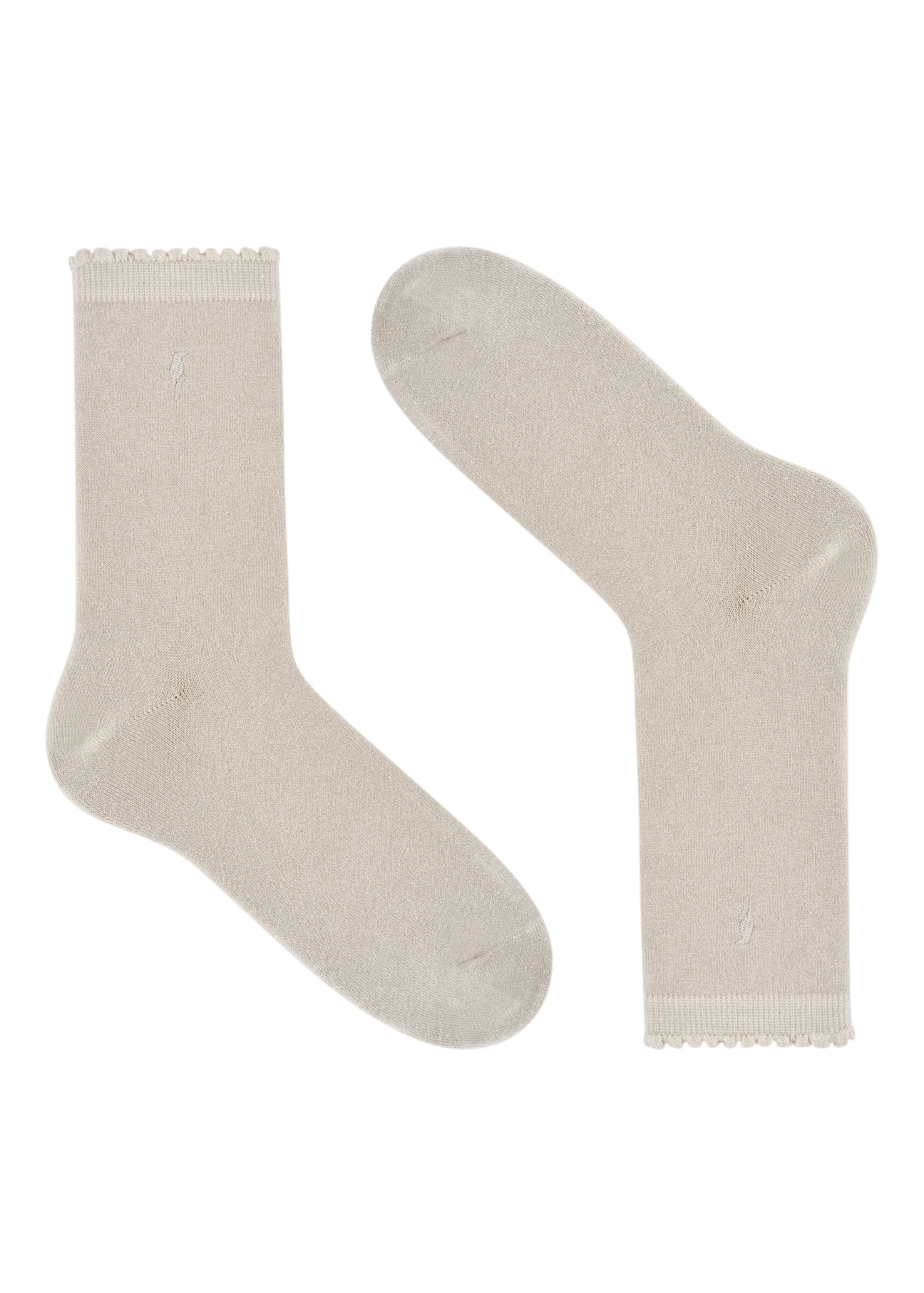 Set of shiny women's socks ZESDT-0038-15(Z25), view of one pair of the product on a white background.