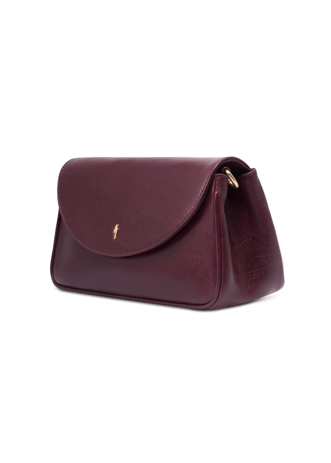 Classic women's leather handbag in burgundy color TORES-1371-4D(Z26), diagonal product view on a white background.