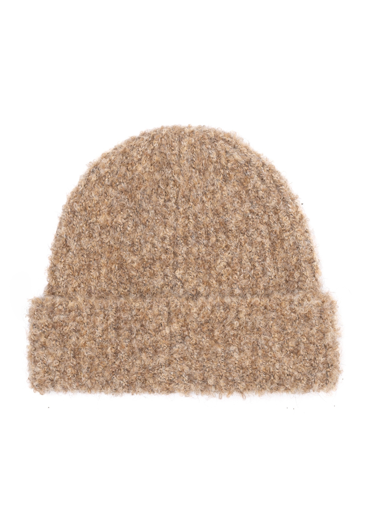 Light brown women's hat with a wool blend CZADT-0228-1G(Z26), rear view of the product on a white background.