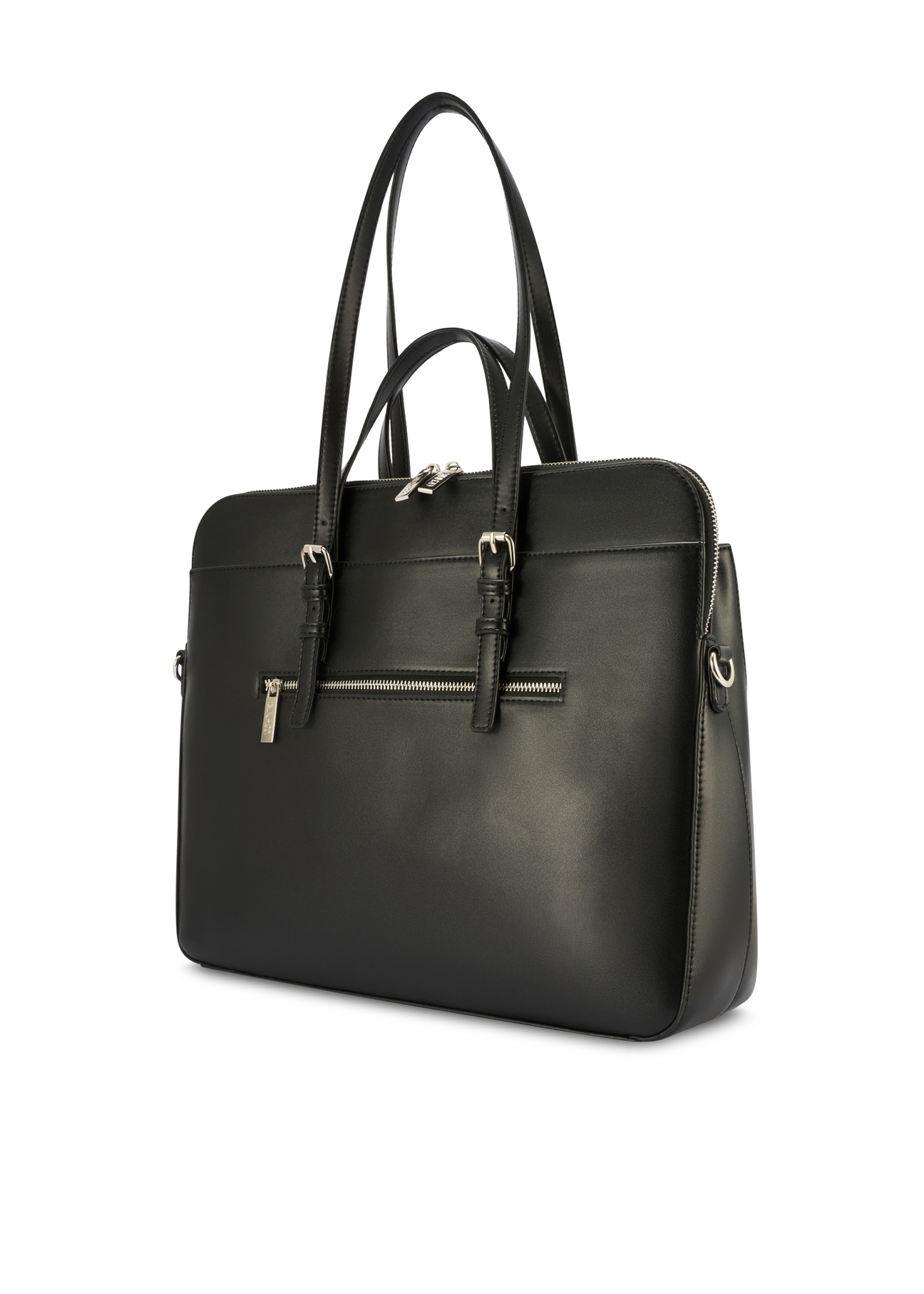 Black women's laptop bag TOREC-1108-99(Z25), diagonal product view on a white background.