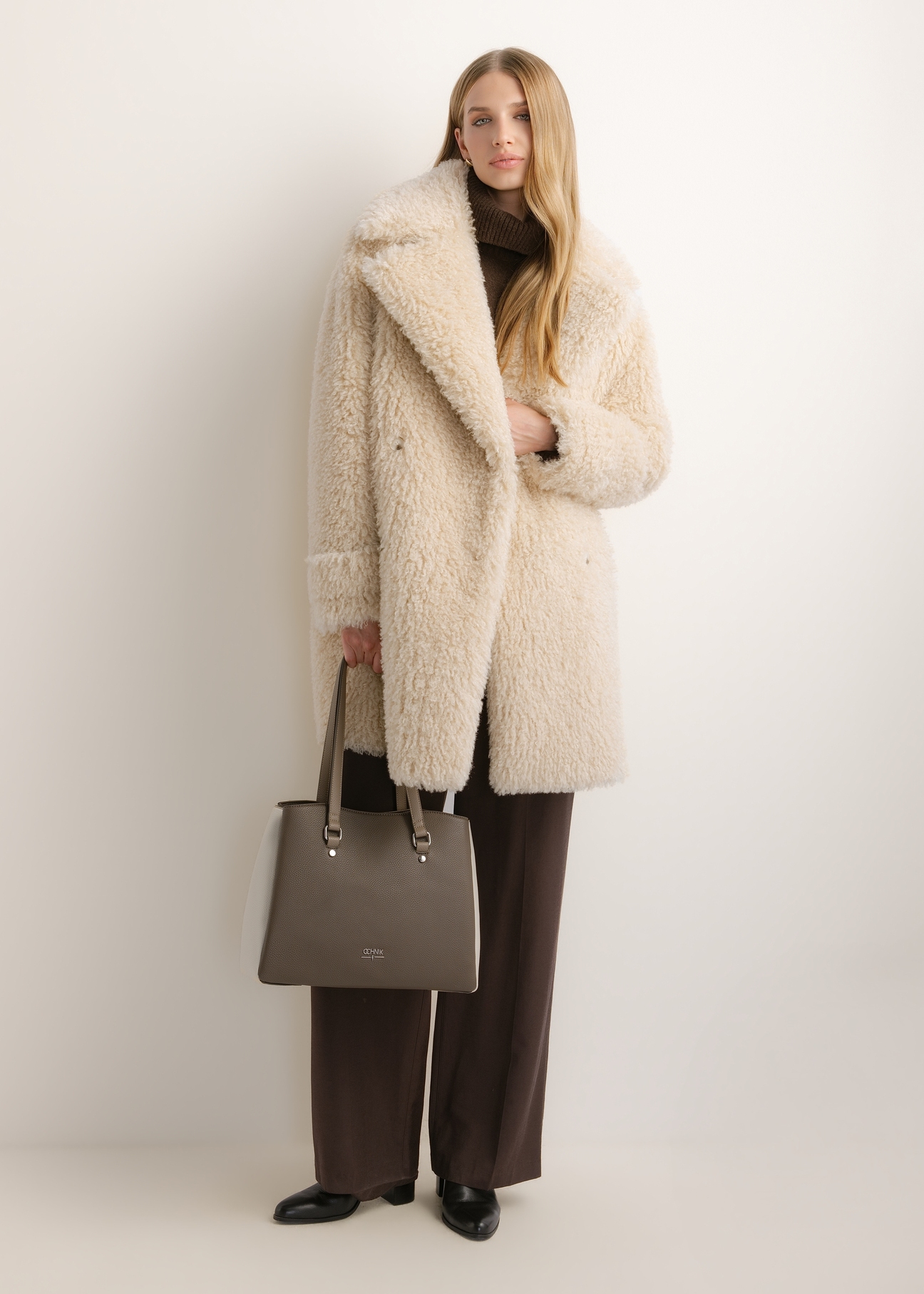 Cool beige shopper bag TOREC-1260-1K(Z26)