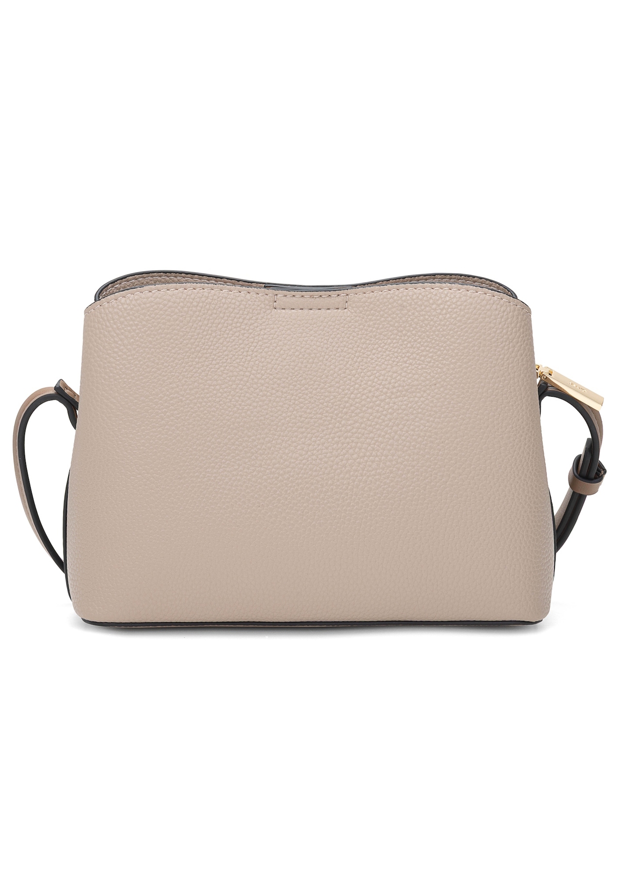 Beige small women's handbag TOREC-0768-1B(W26), product view from the back on a white background.