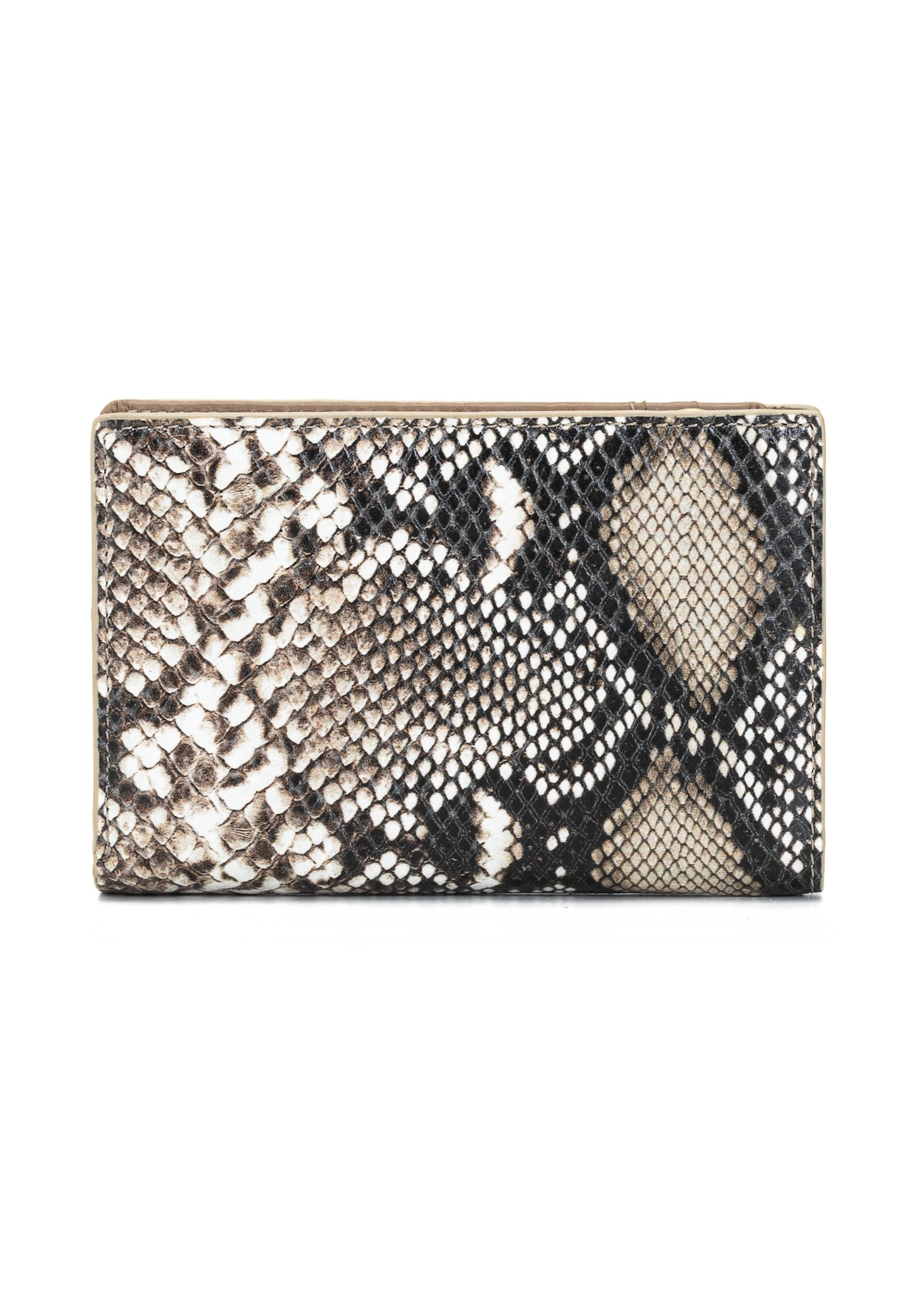 Medium women's leather wallet PORES-0970-86(Z25), back view of the product on a white background.