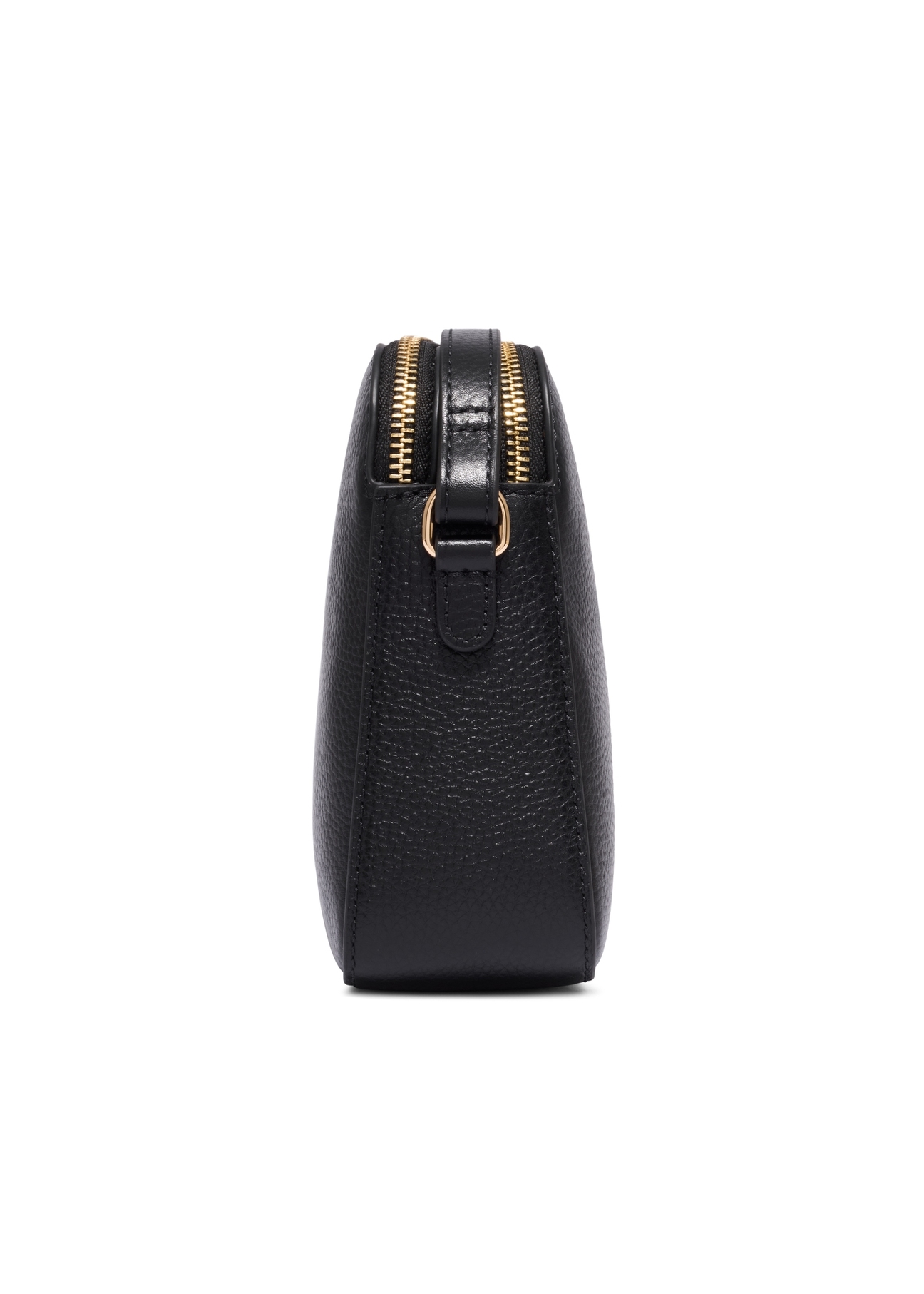 Black small leather women's handbag TORES-1353-9I(Z26), side product view on white background.