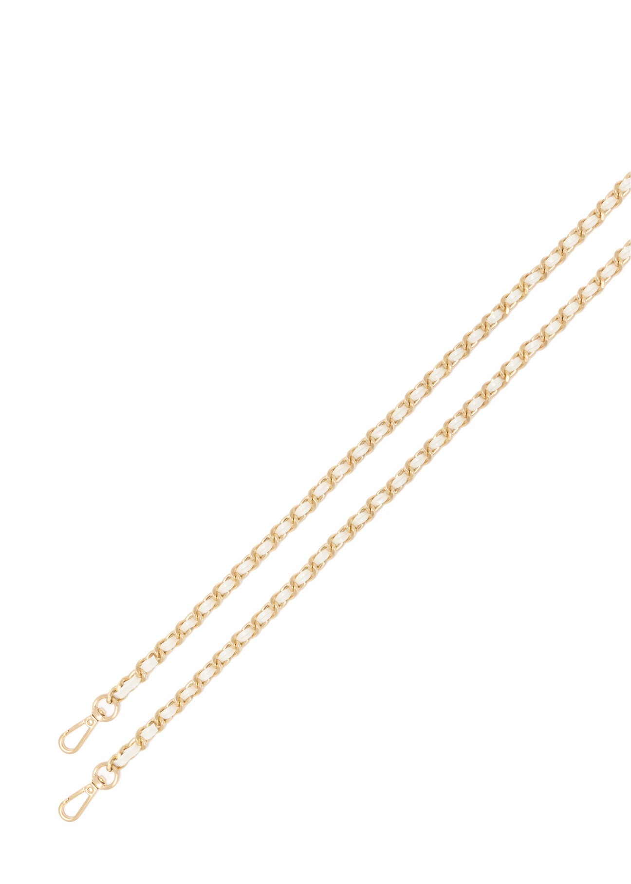 Cream women's cosmetic bag TOREC-1197-0A(W26), view of the product chain on a white background.