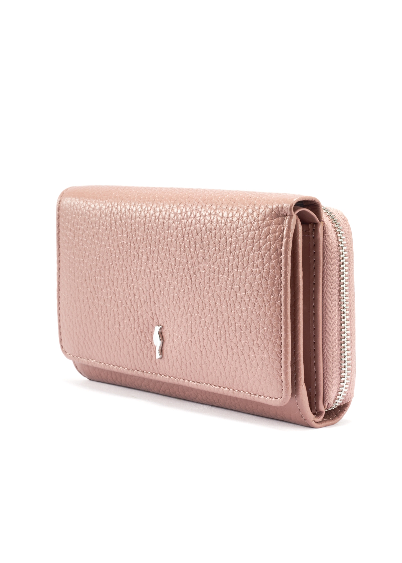 Pink leather medium women's wallet PORES-0801F-31(W25)