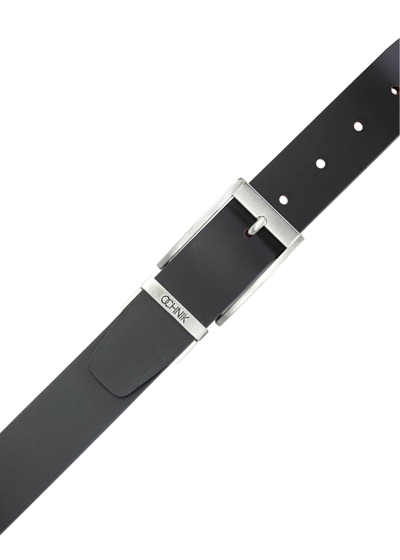 Leather black men's belt PASMS-0167C-99(W25)-03