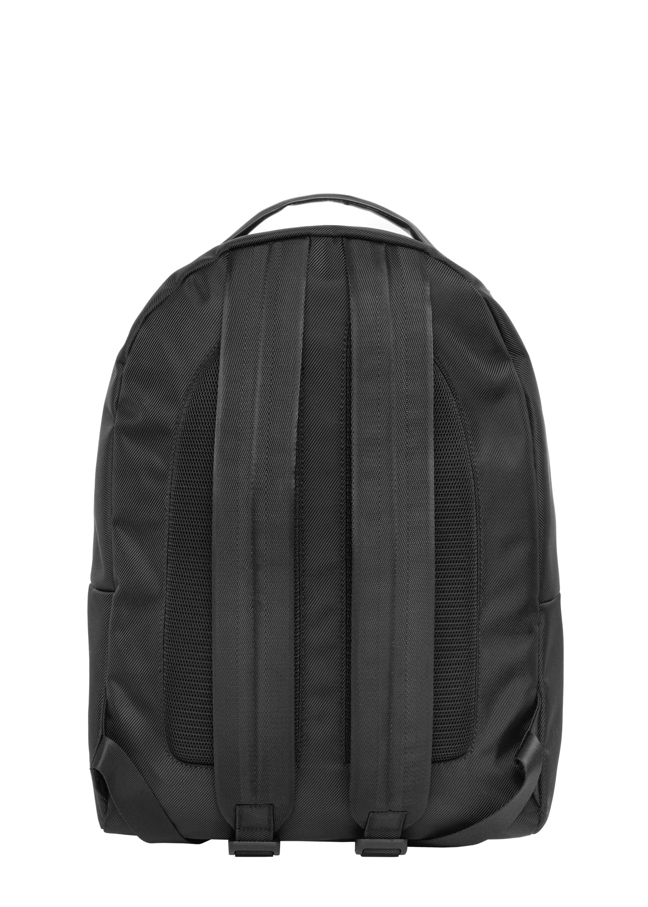 Black men's backpack TORMN-0427-99(Z26), product view from the back on a white background.