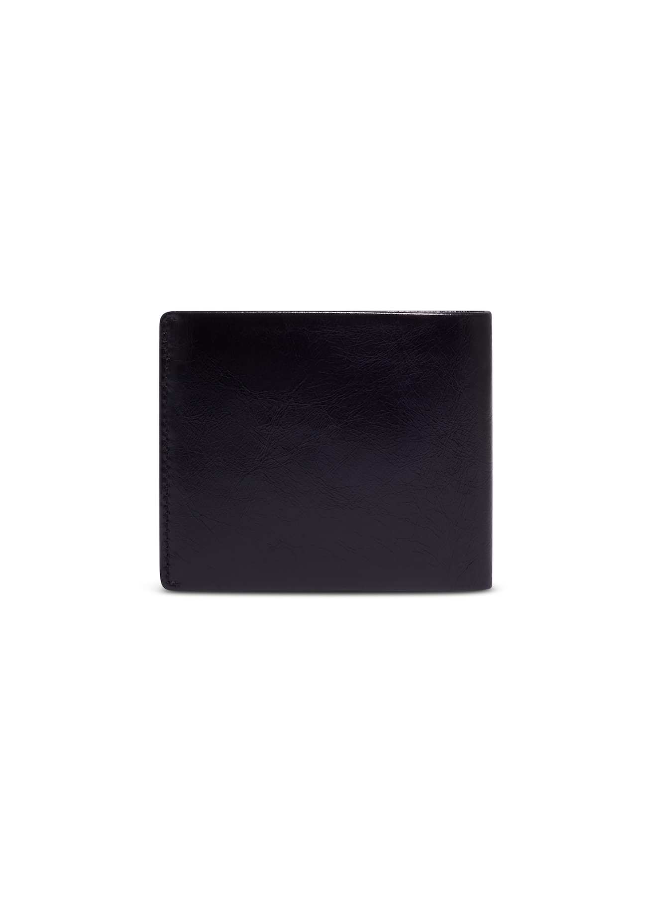 Men's small leather wallet PORMS-0724-9P(Z26), product back view on white background.