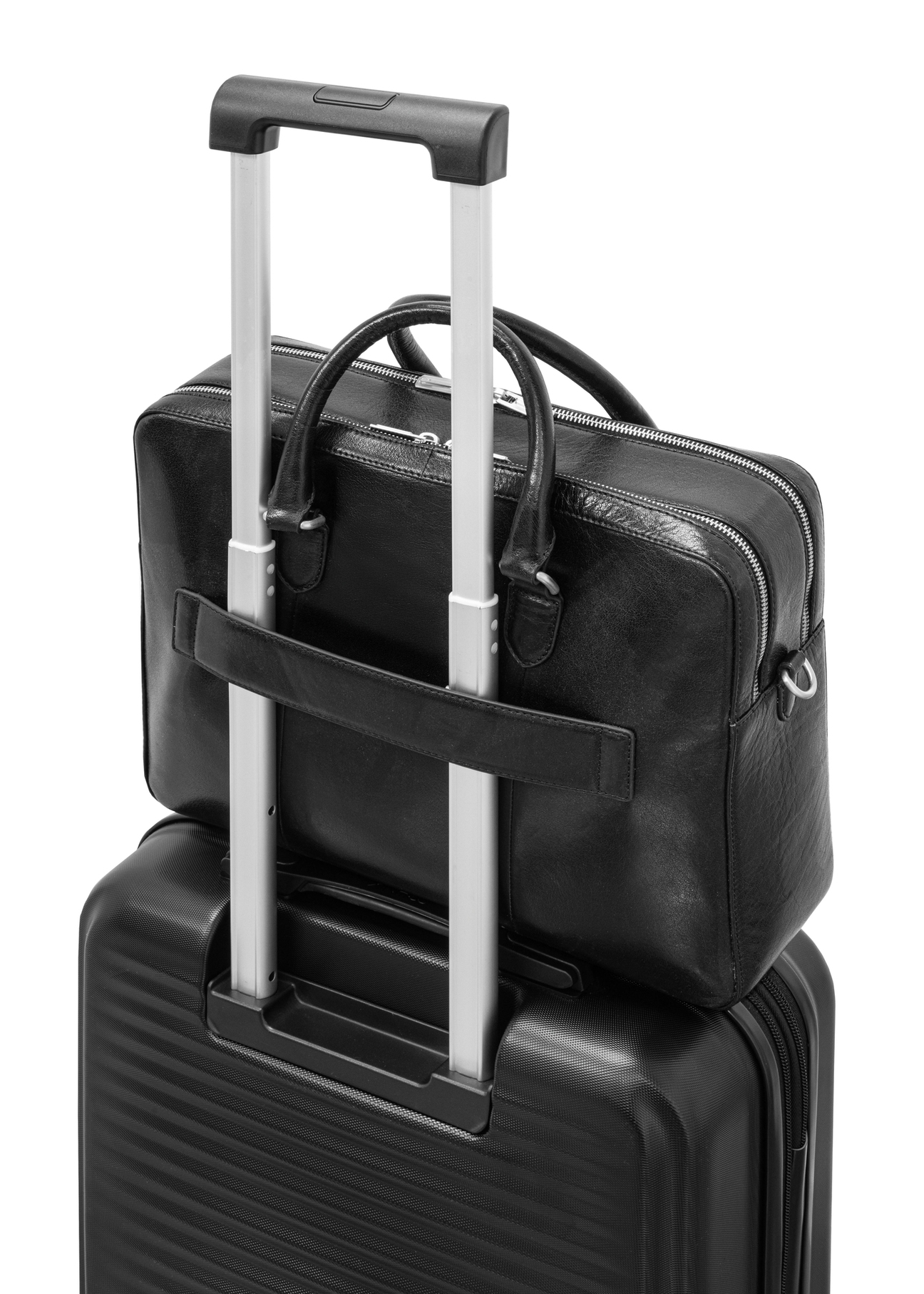 Black leather men's briefcase TORMS-0507-99(W26)