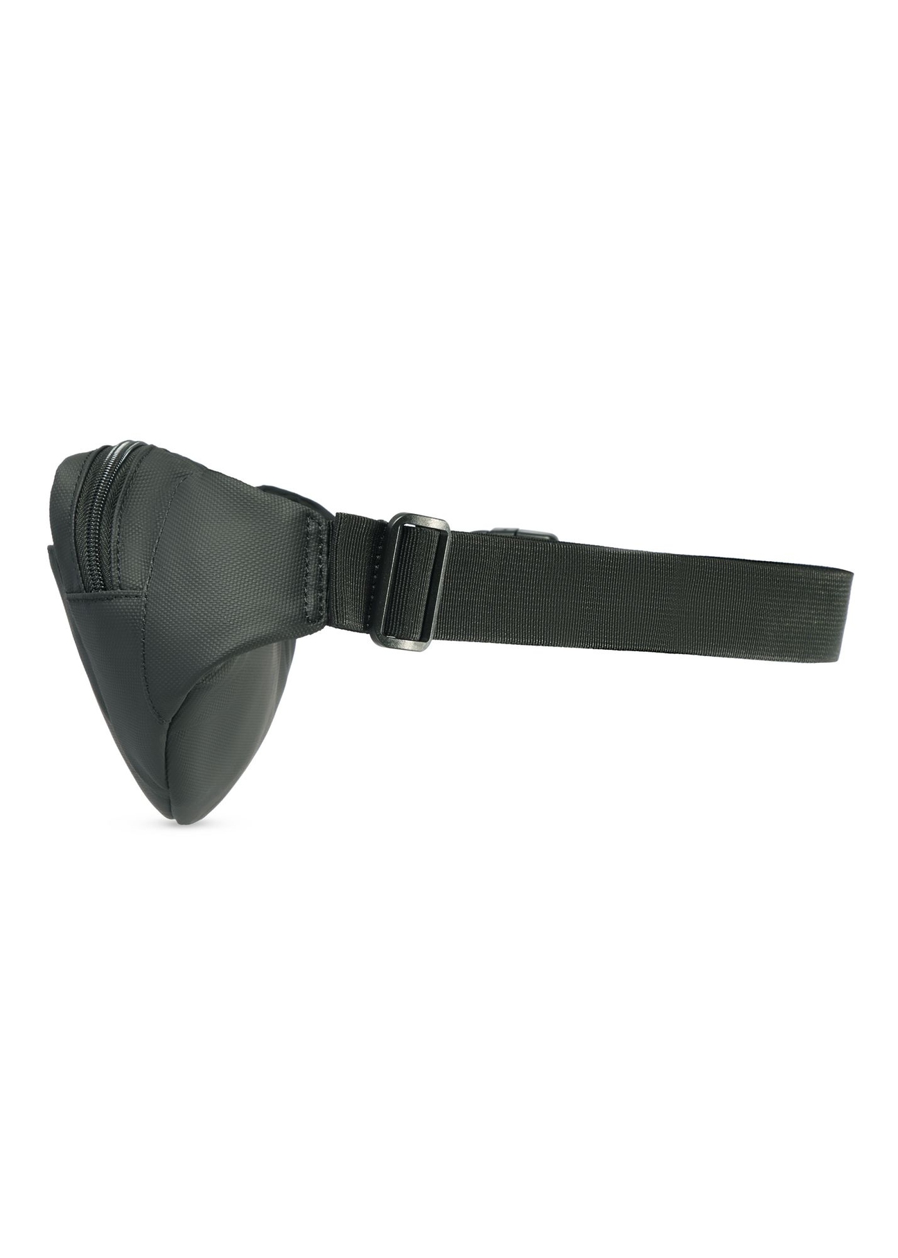 Men's black waist bag TORMN-0362-99(Z25) - side view of the product on a white background.