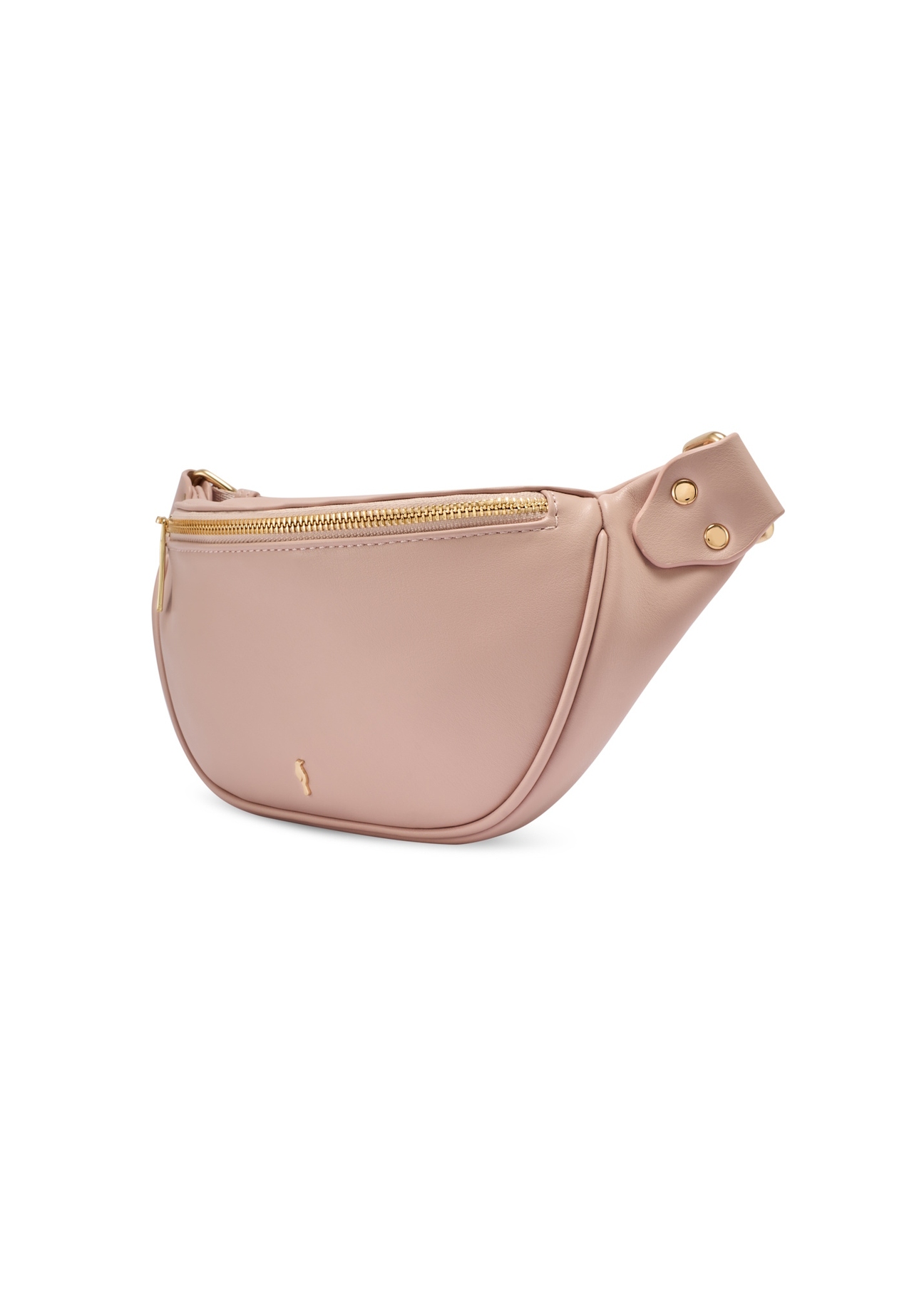 Women's pink waist bag TOREC-1131-5A(W26), diagonal product view on a white background.