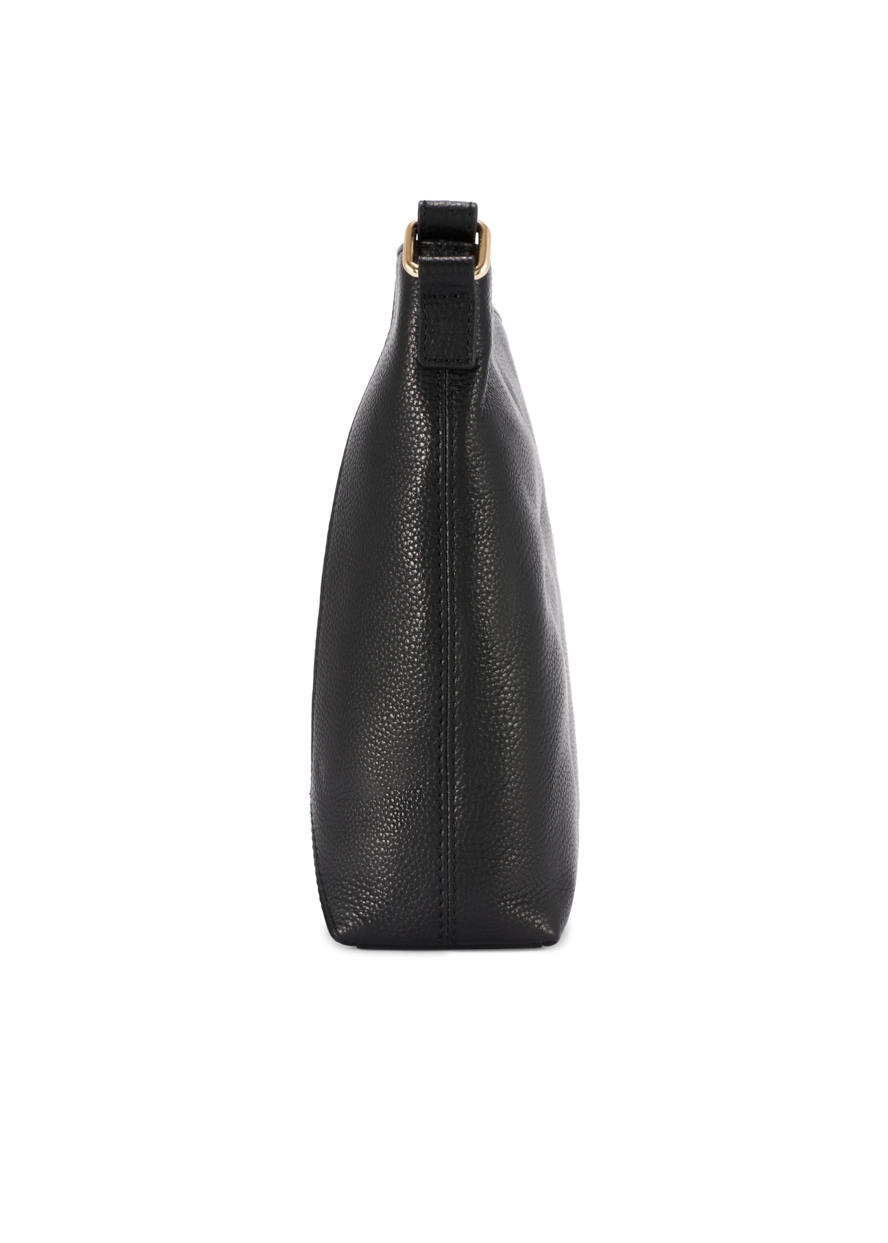 Black leather women's handbag TORES-1265-9I(W26) - side view of the product, on a white background.