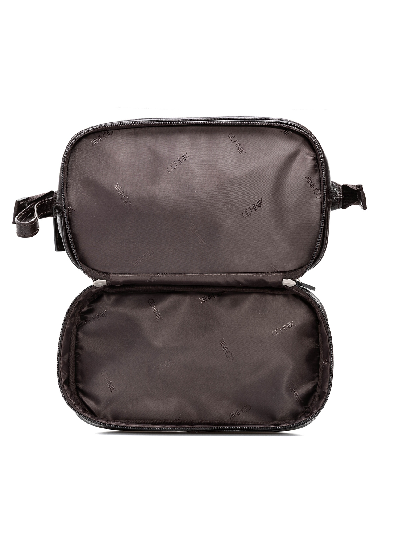 Men's glossy cosmetic bag TORMS-0479-89(Z25), product view inside on white background.