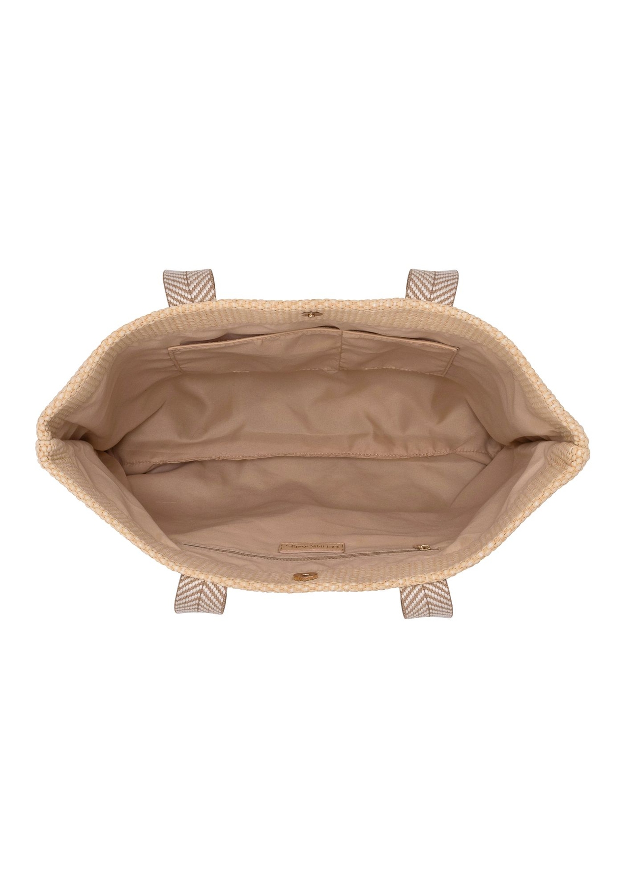 Large imitation straw shopper bag TOREC-0929-81(W24)-05
