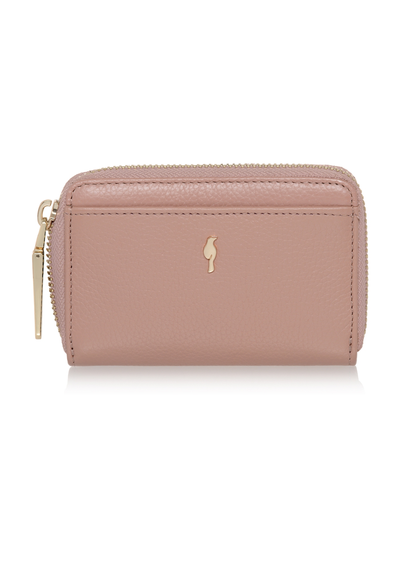 Pink leather women's wallet PORES-0832-31(W23)-01