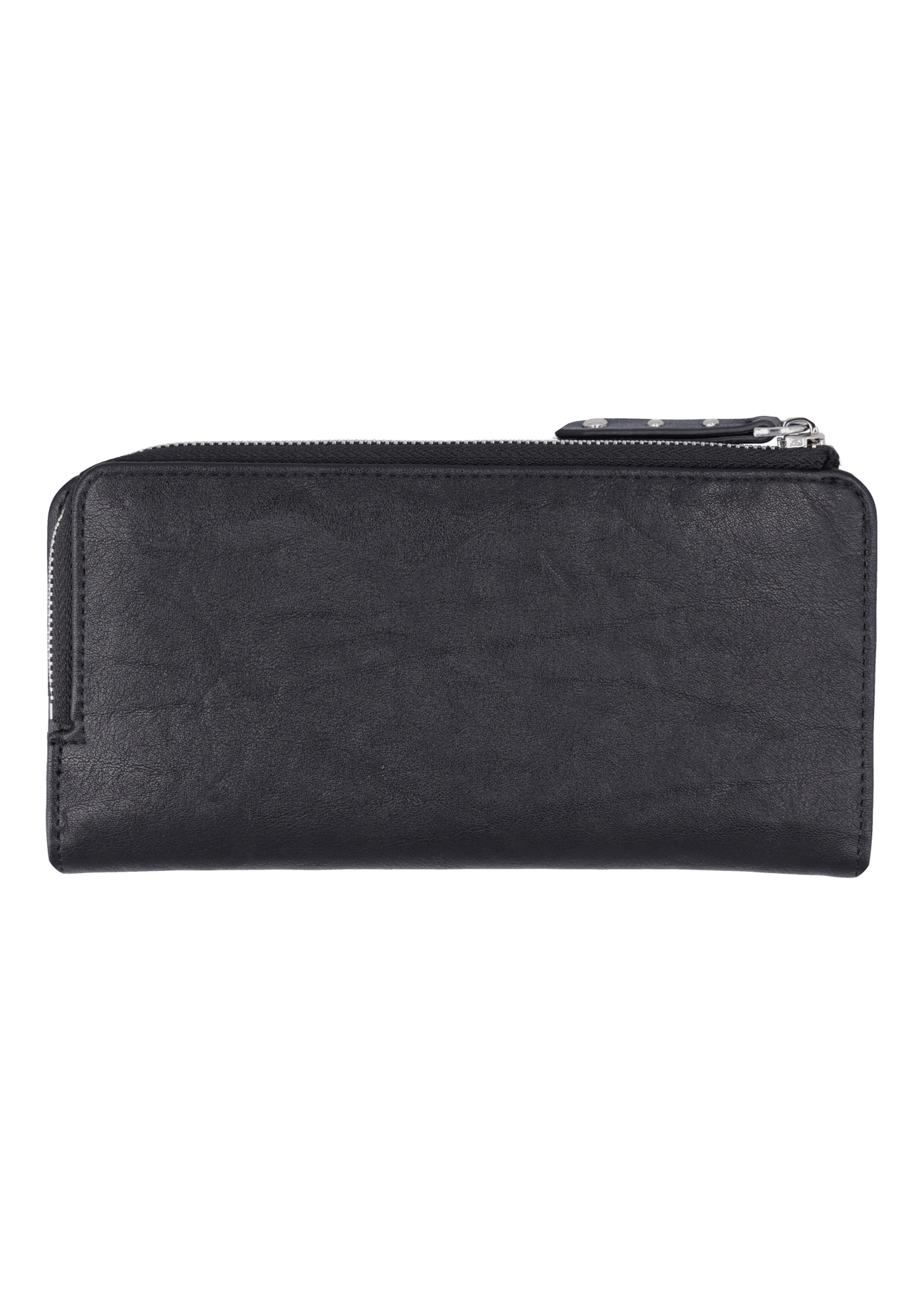 Black large women's wallet POREC-0446-99(Z26) - product view from the back, on a white background.