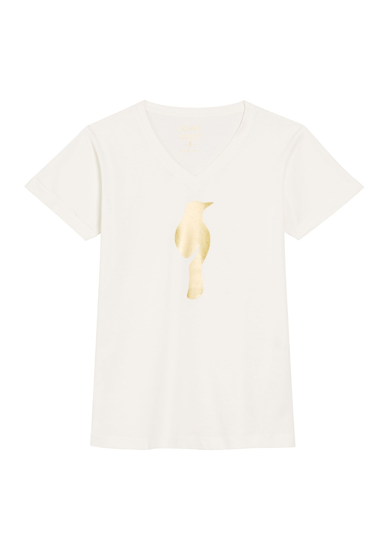 Cream women's t-shirt TSHDT-0149-12(Z25), front product view on a white background.
