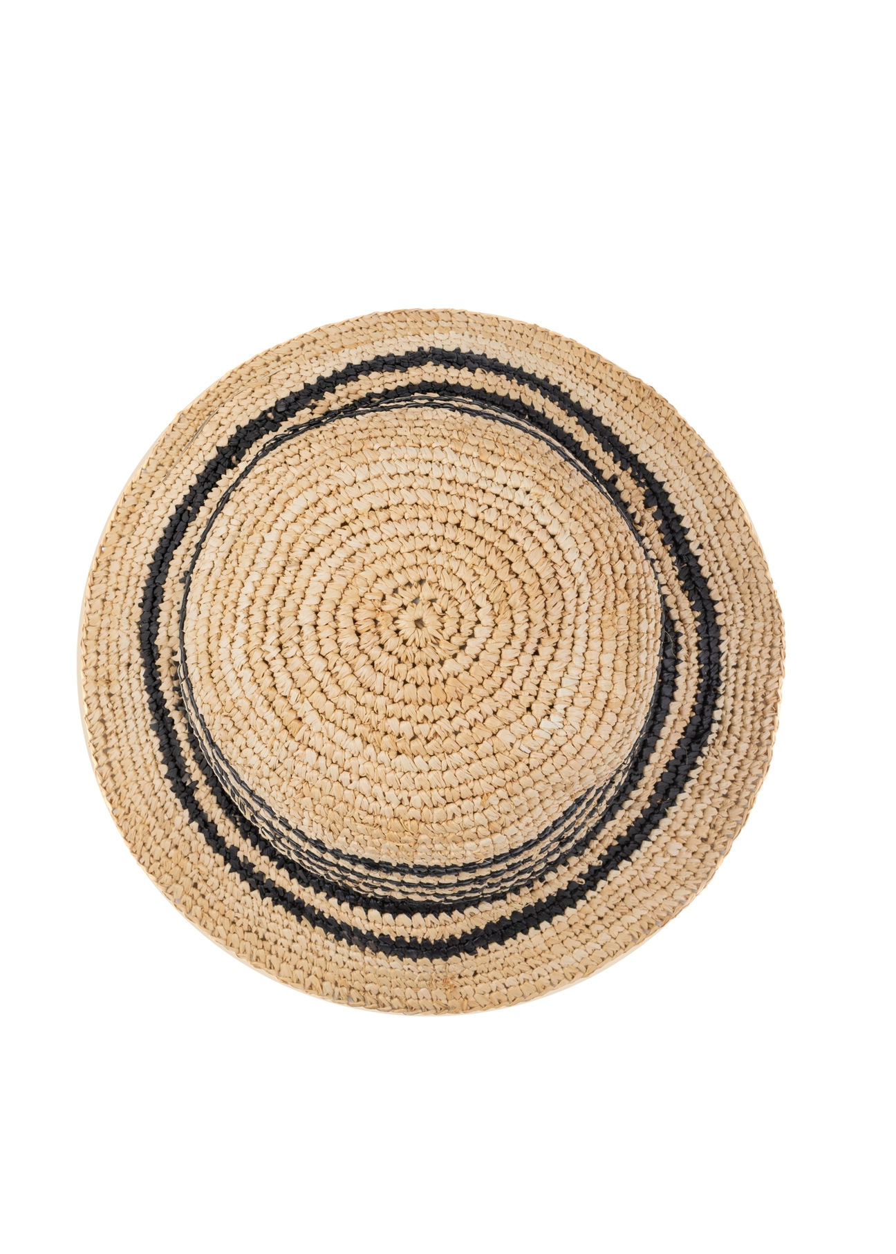 Women's straw hat with black stripes KAPDT-0036-1E(W26)