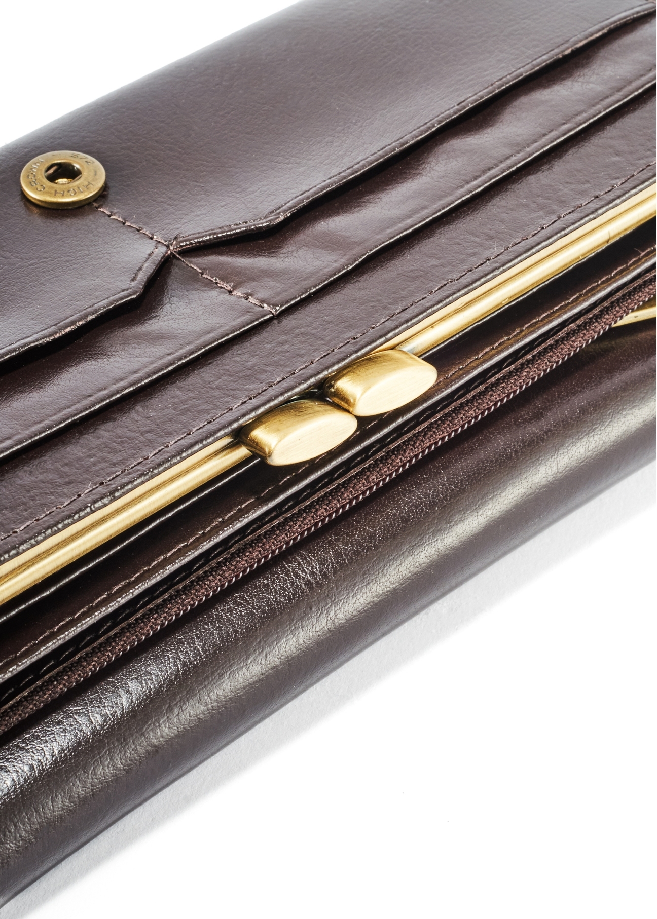 Women's wallet SL-187-49(KS) - close-up of detail on white background. Visible clasp.