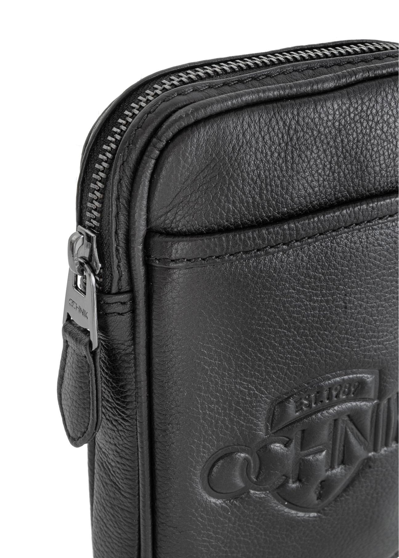 Men's embossed leather pouch PORMS-0515A-99(W23)-04