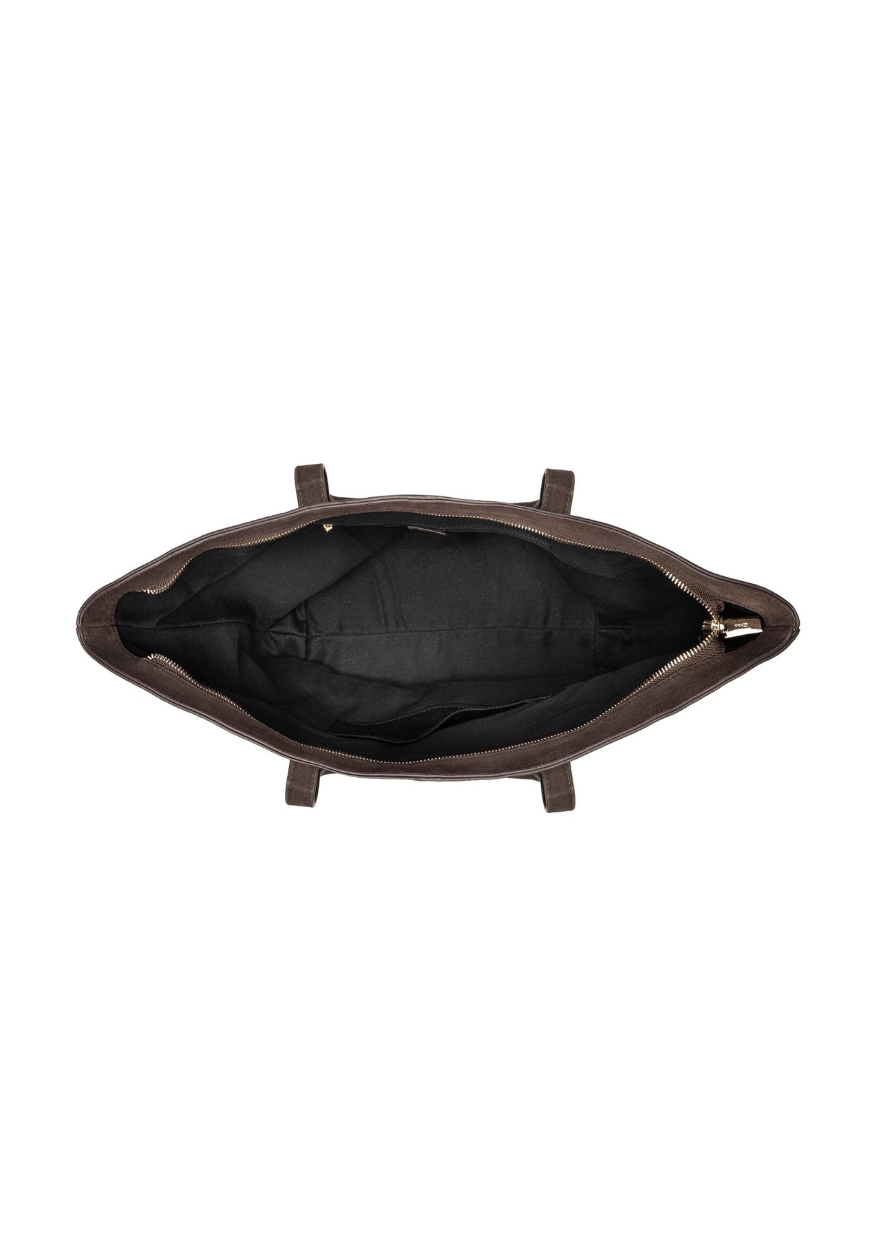 Brown women's shopper bag TORES-1407-1I(Z26) - product view from above, on a white background.