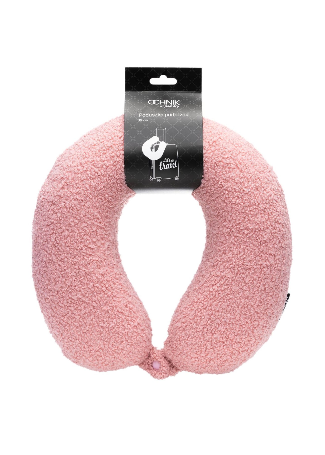 Soft pink headrest AW-014-0003-31(W25), view of the product in the packaging on a white background.