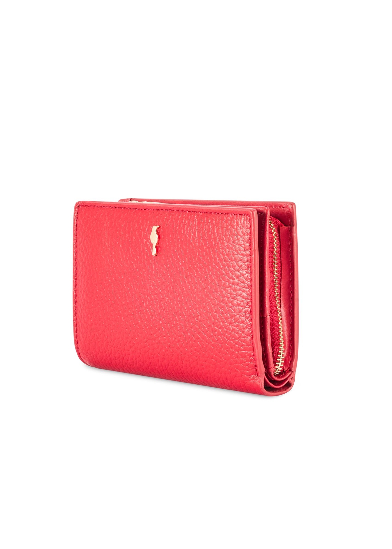 Red Medium Leather Wallet with RFID Protection PORES-0806RFID-42(Z25)