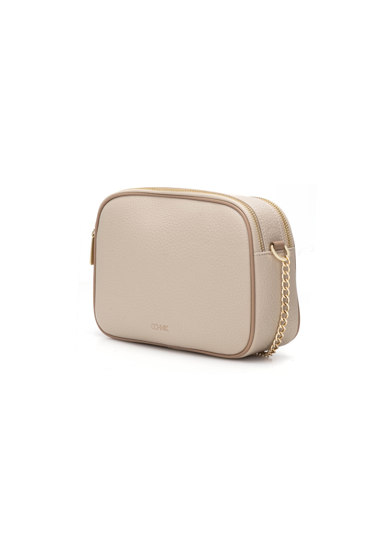 Small beige women's handbag TOREC-1164-1D(W26), diagonal product view on a white background.