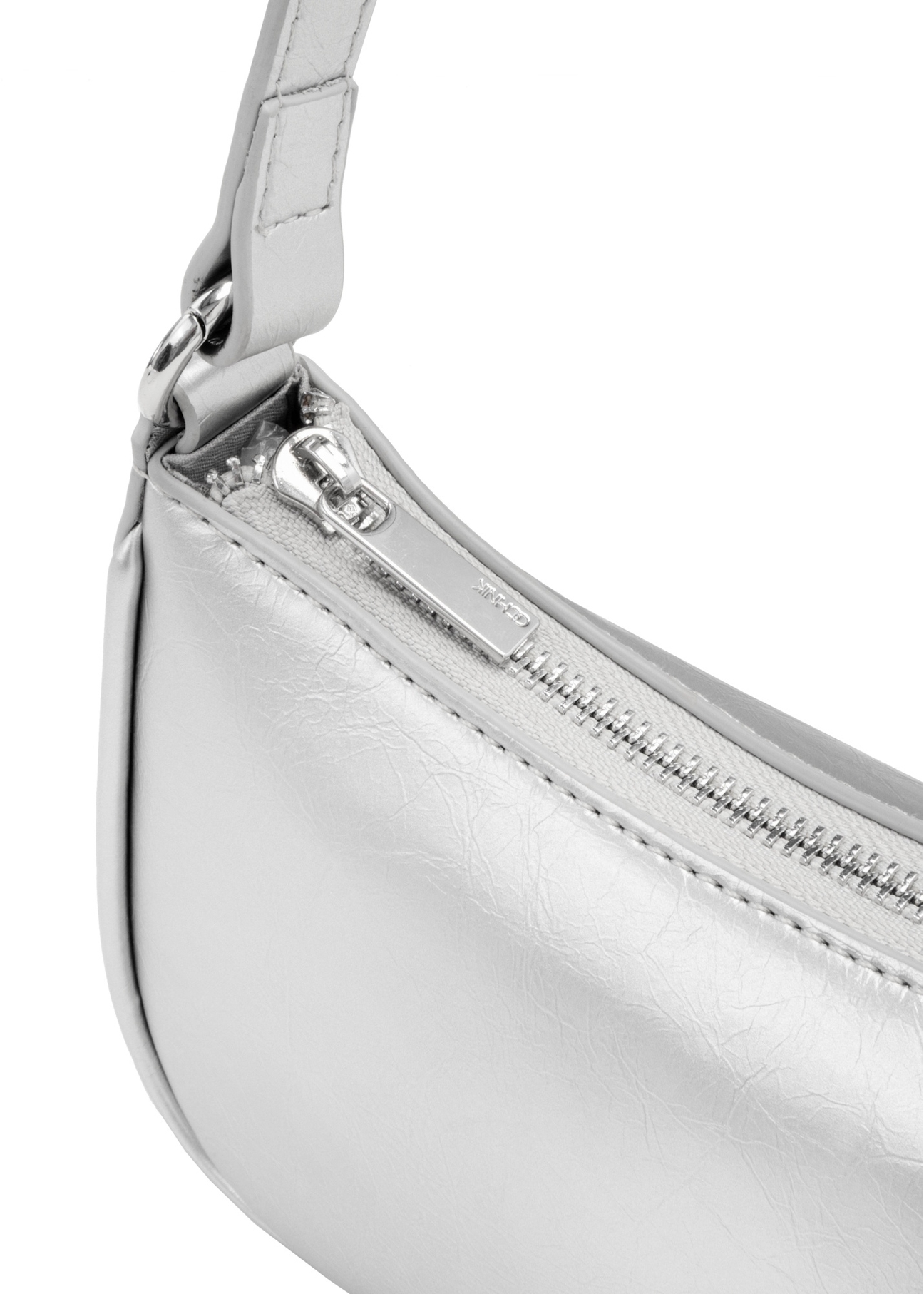 Small silver women's handbag TOREC-1071-91(Z25), close-up of the product detail on a white background.