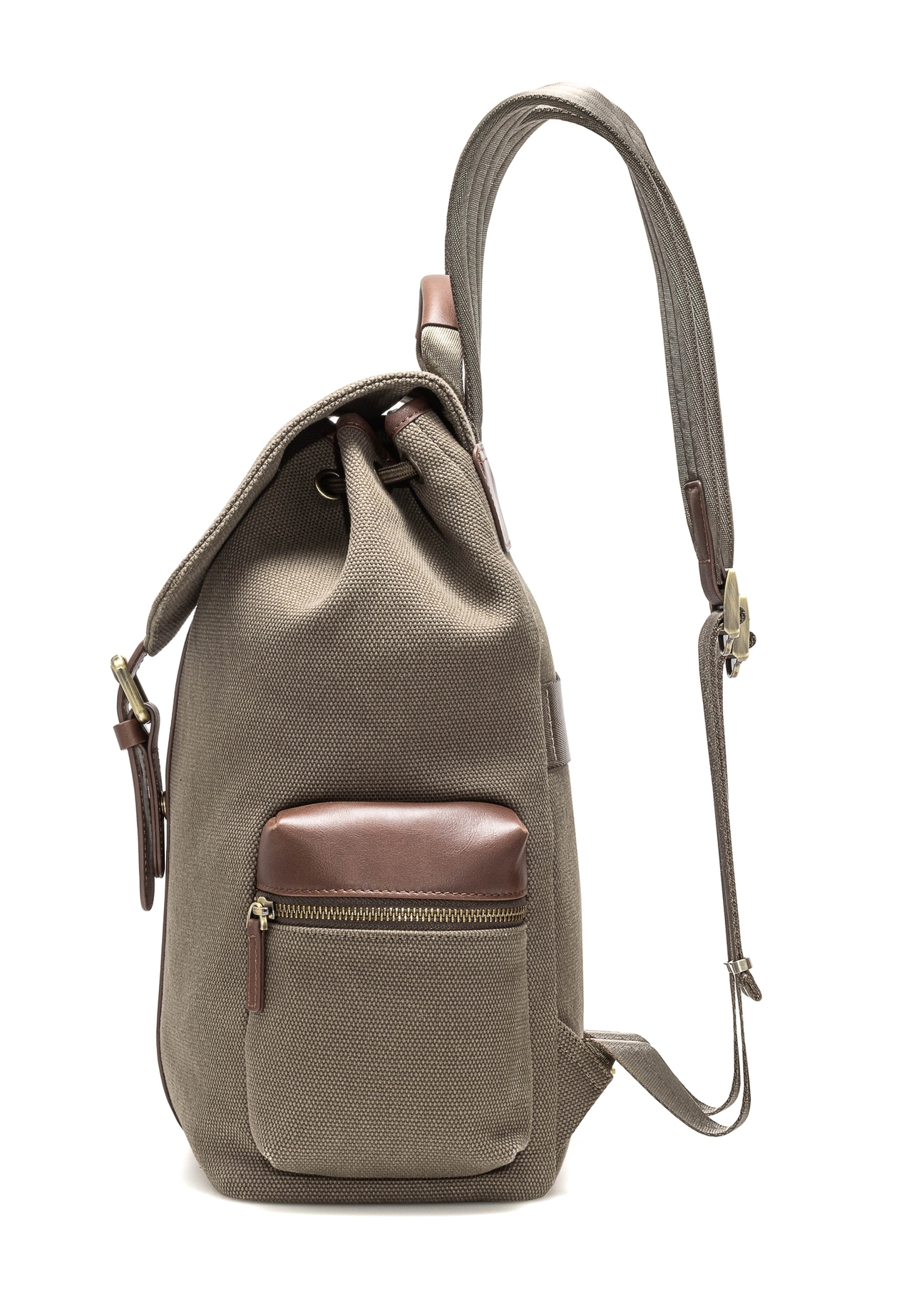Men's khaki backpack TORMN-0371-55(Z25), side view of the product on a white background.
