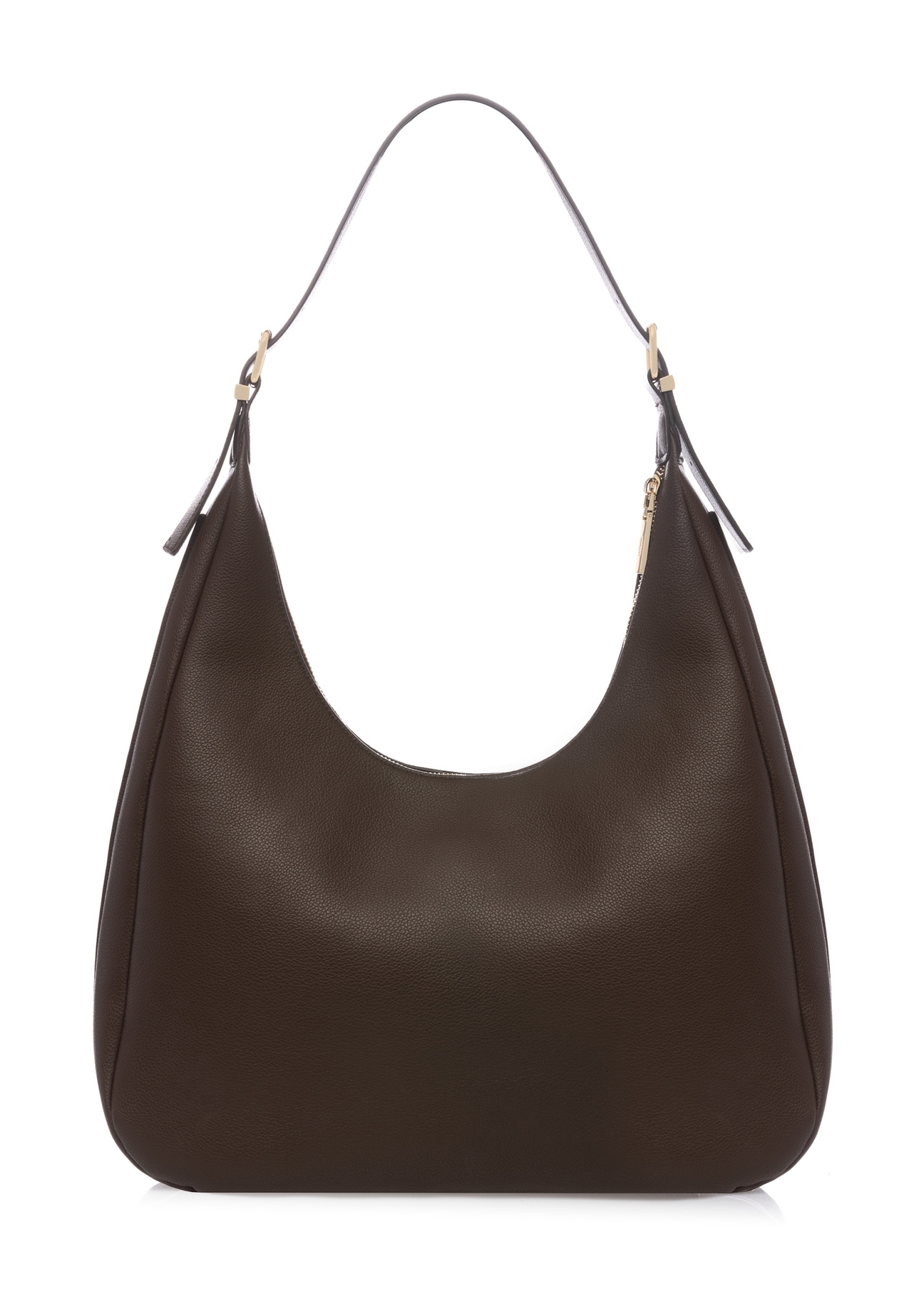 Brown women's shopper handbag TOREC-1238-1I(W26), product view from the back on a white background.