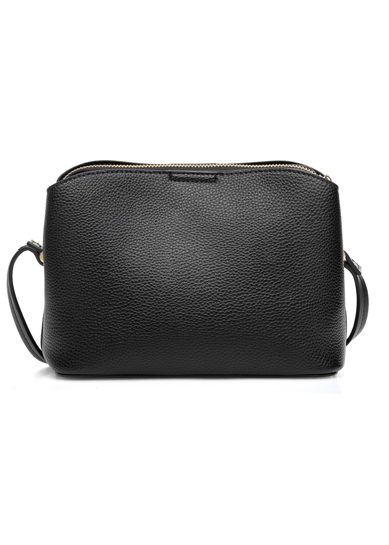Black small women's handbag TOREC-0768C-99(Z25), product view from the back on a white background.