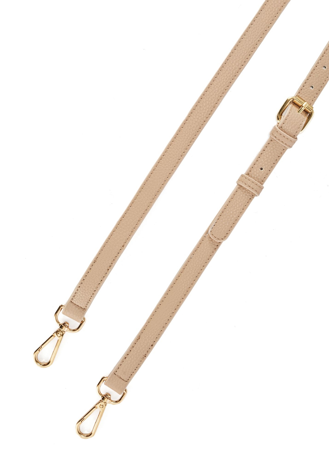 Beige women's hobo-style handbag TOREC-0829 A-80(Z 25) - view of the stripes on a white background.
