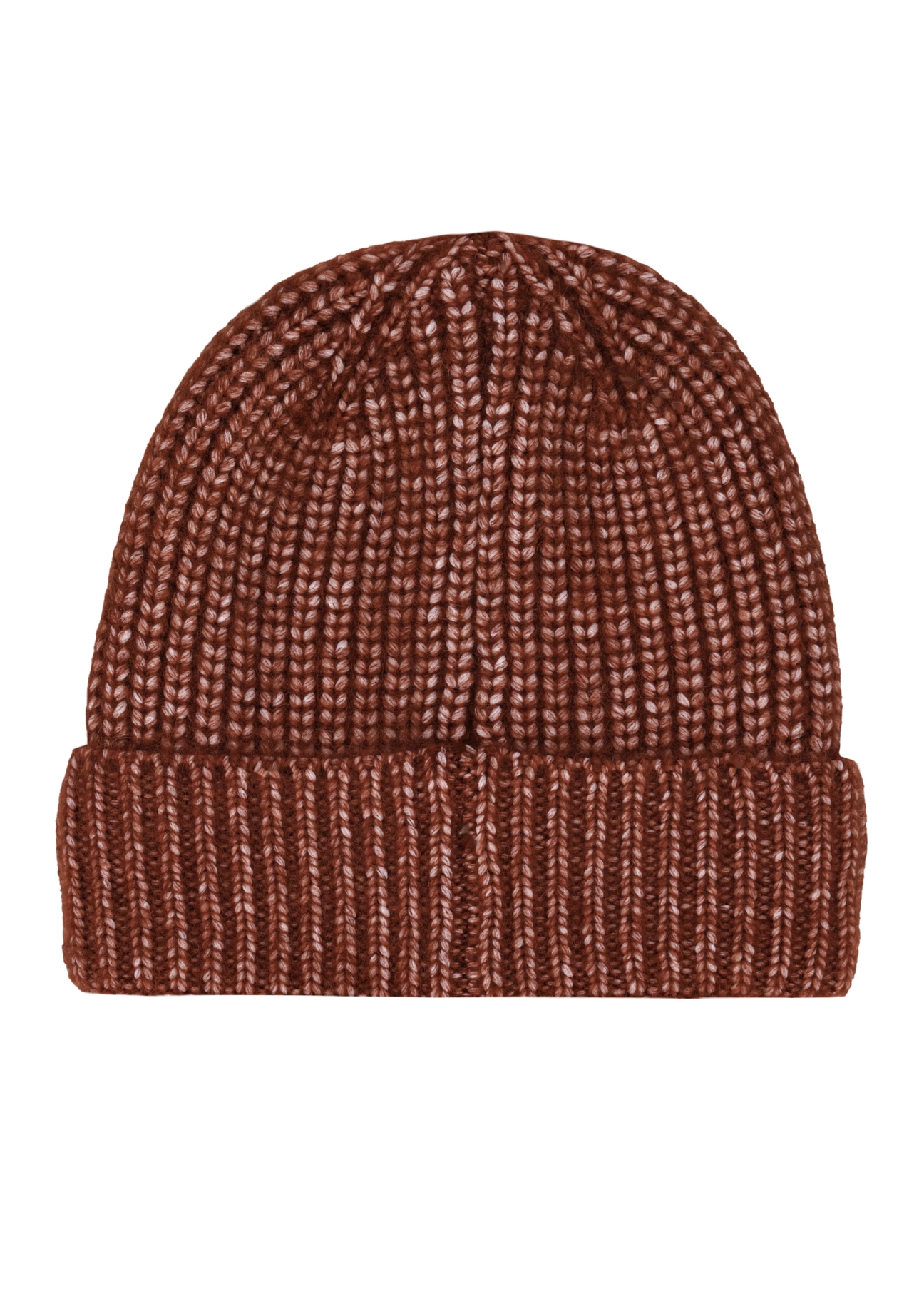 Brown women's wool blend hat CZADT-0208-1H(Z26), product view from the back on a white background.