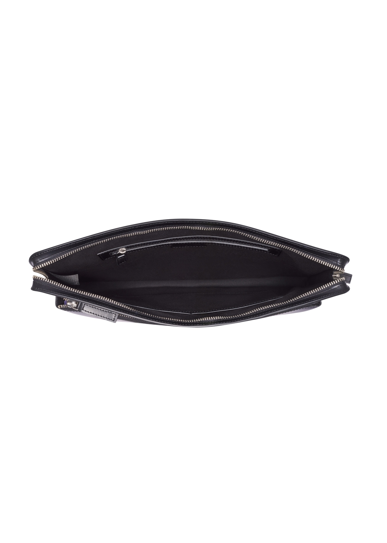 Black men's leather briefcase TORMS-0532-99(Z26), product view from above on a white background.