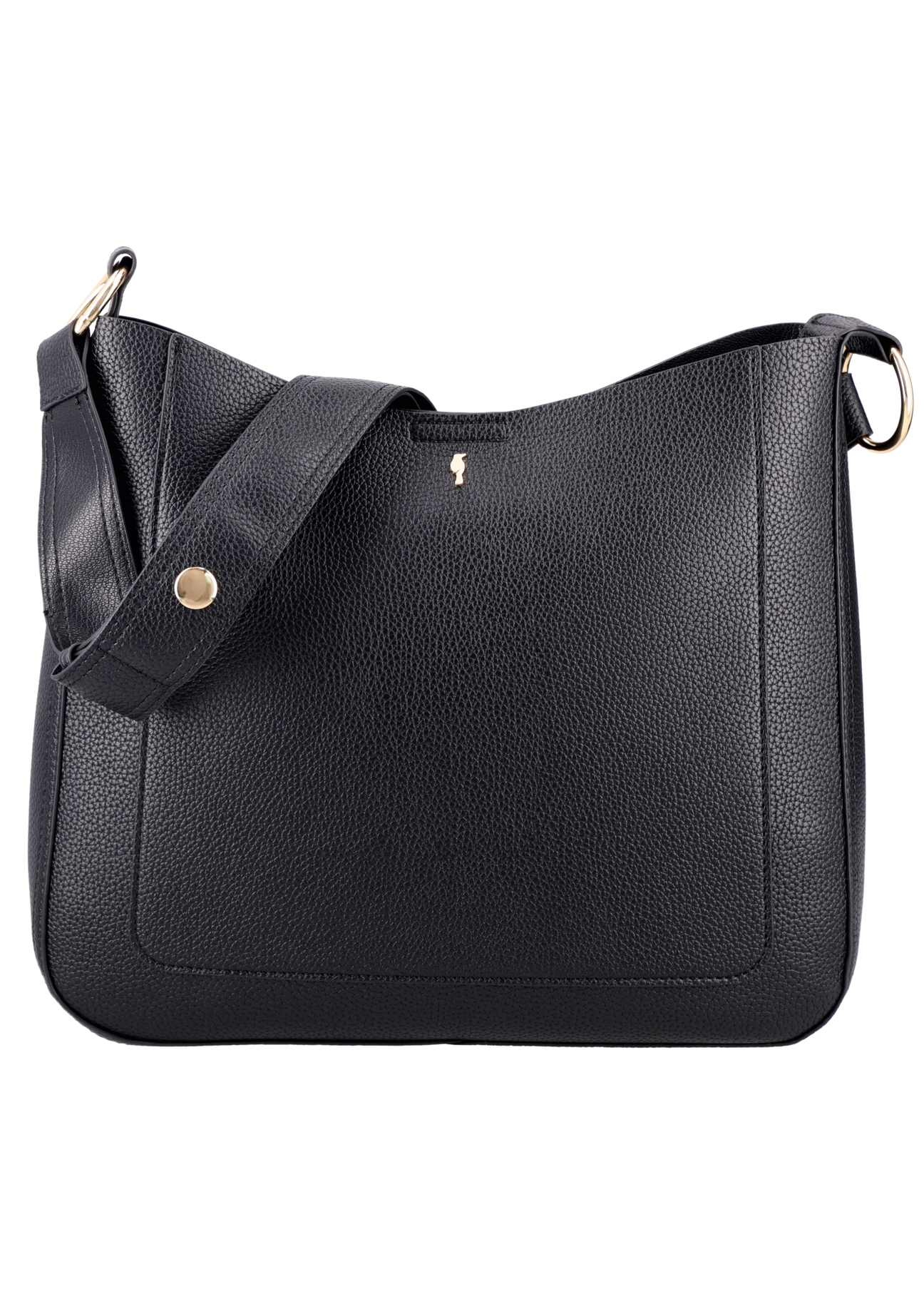 Black women's hobo bag TOREC-1257-9I(Z26). Product view from the front on a white background.