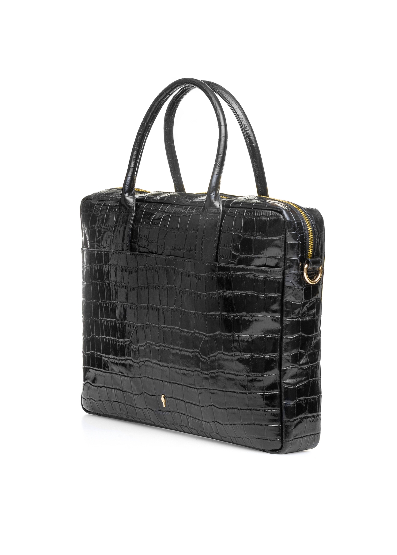 Leather elegant women's croco bag TORES-1128E-99(Z25), product view diagonally on a white background.