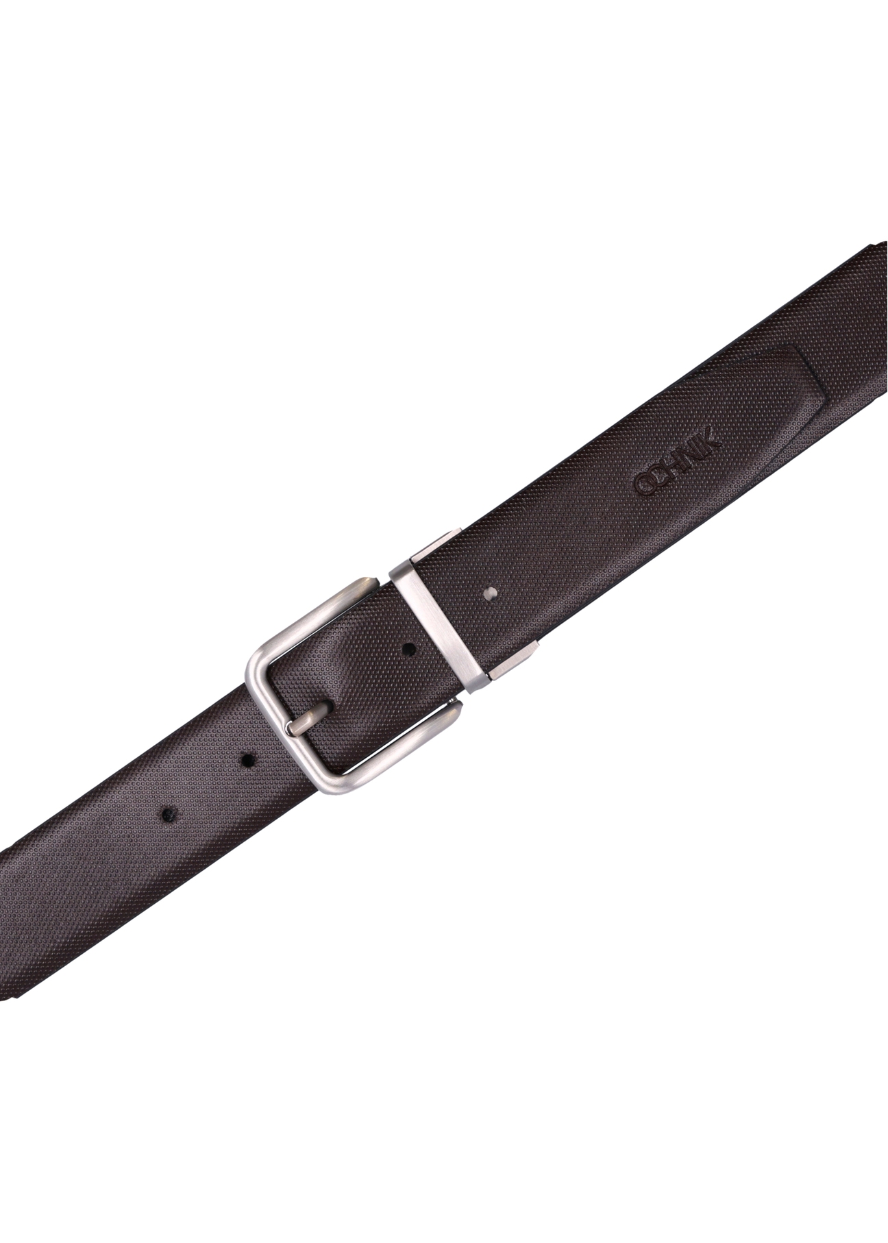 PASMS-0285-9J(Z26) men's double-sided leather belt, top view of the product on a white background.