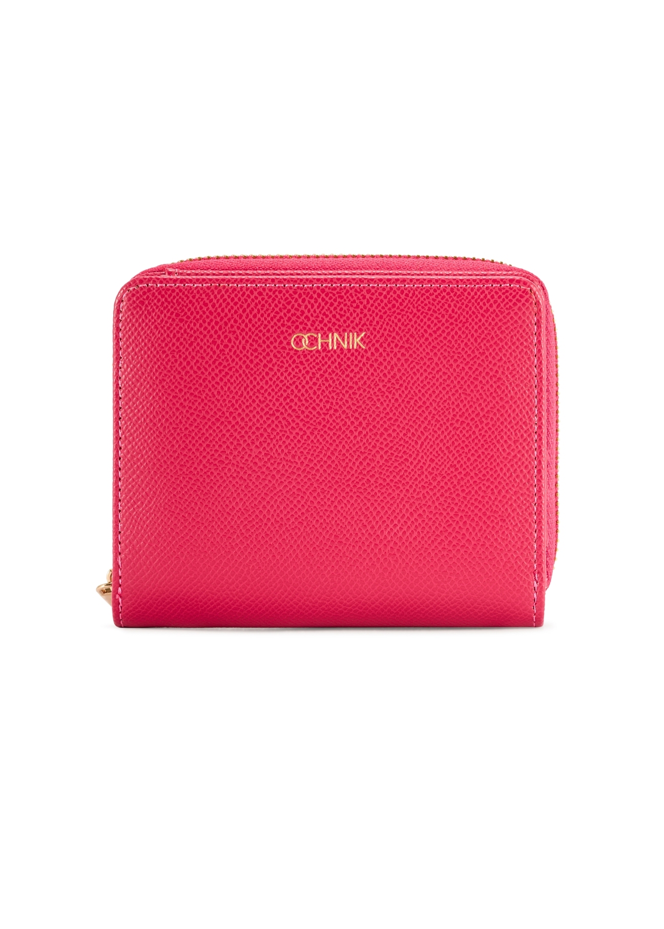 Fuchsia medium women's wallet POREC-0412-5E(W26), front product view on white background.