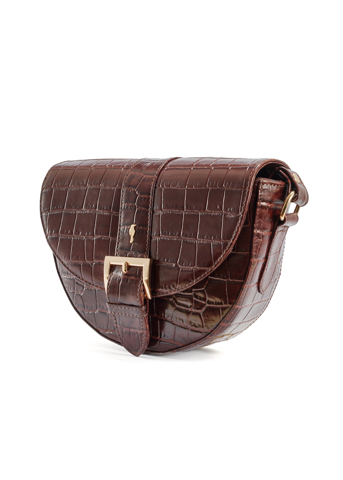 Brown croco leather handbag TORES-0707E-89(Z25)