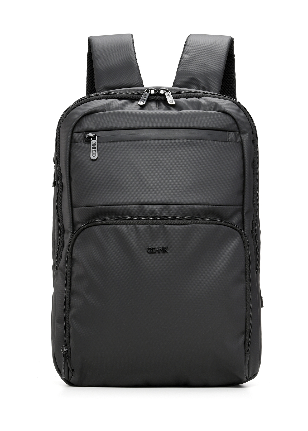 Black men's backpack TORMN-0410-99(W26) - front product view, on white background.