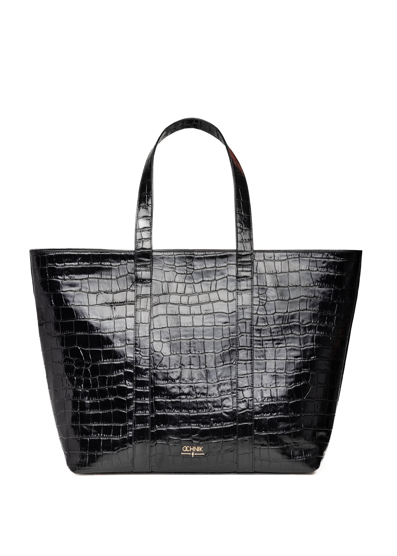 Women's croco shopper bag TORES-0700C-9G(W26), front product view on white background.