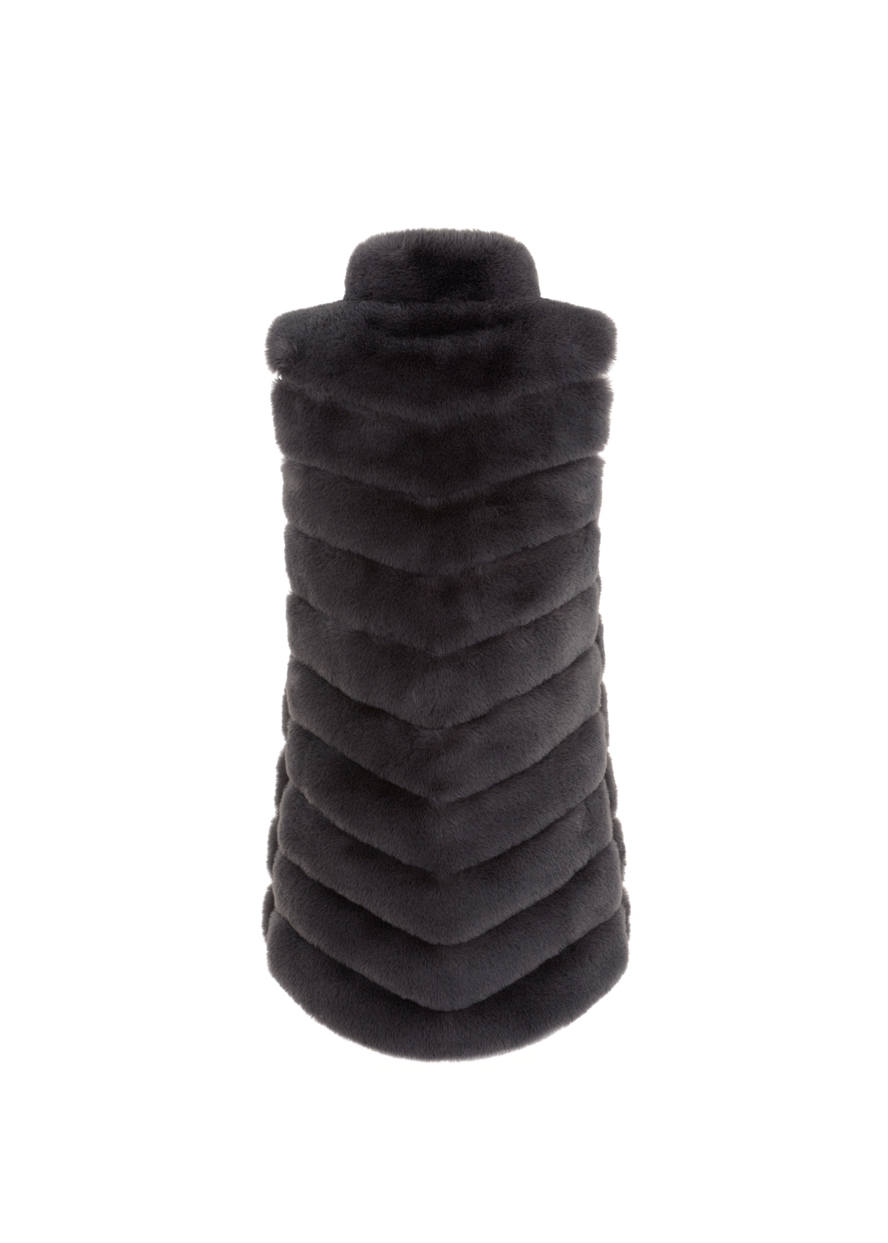 Women's long gray vest KAMDP-0002-95(Z21)-03