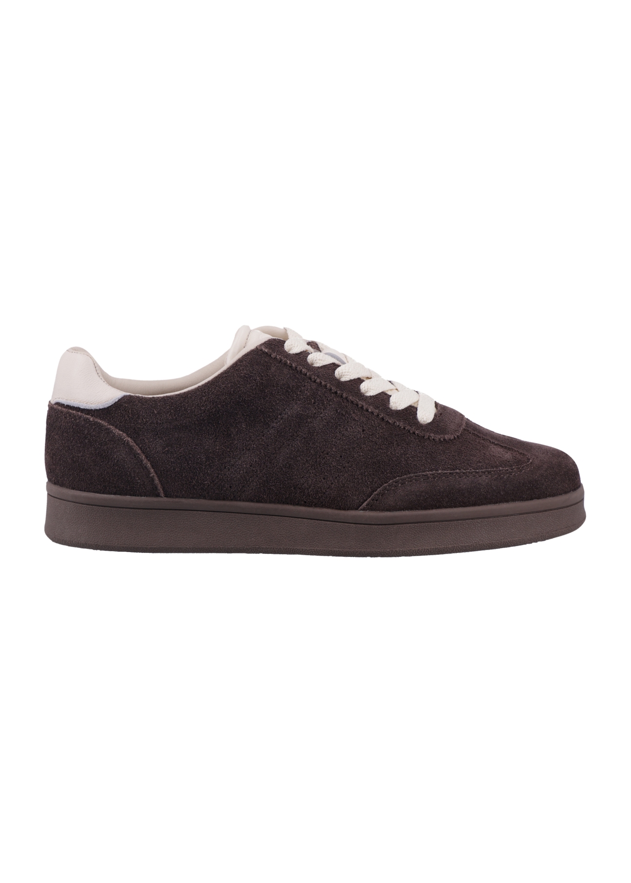 Dark brown suede sports shoes BUTYD-1317-1I(Z26), side view of the product on a white background.