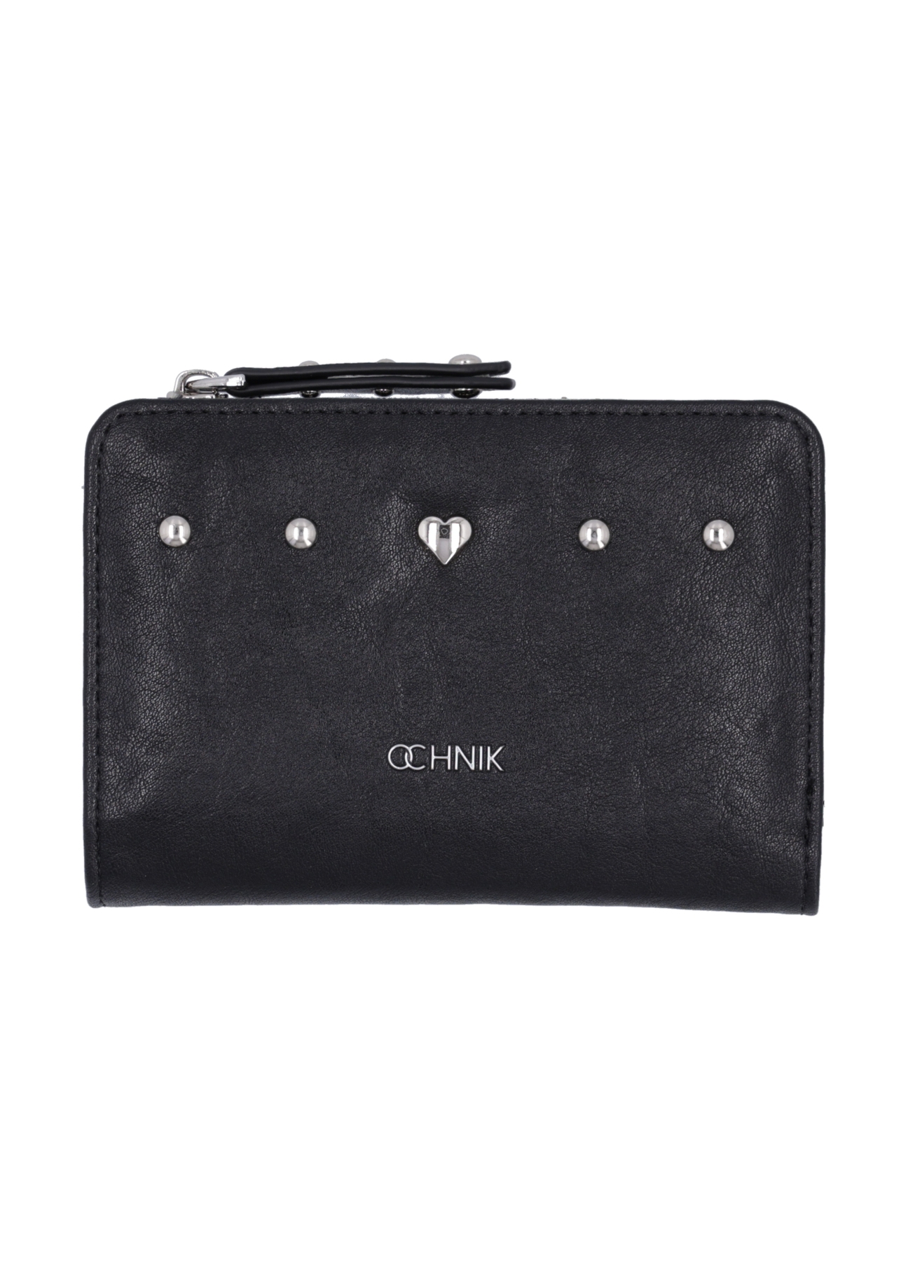 Black small women's wallet POREC-0445-99(Z26) - front product view, on white background.