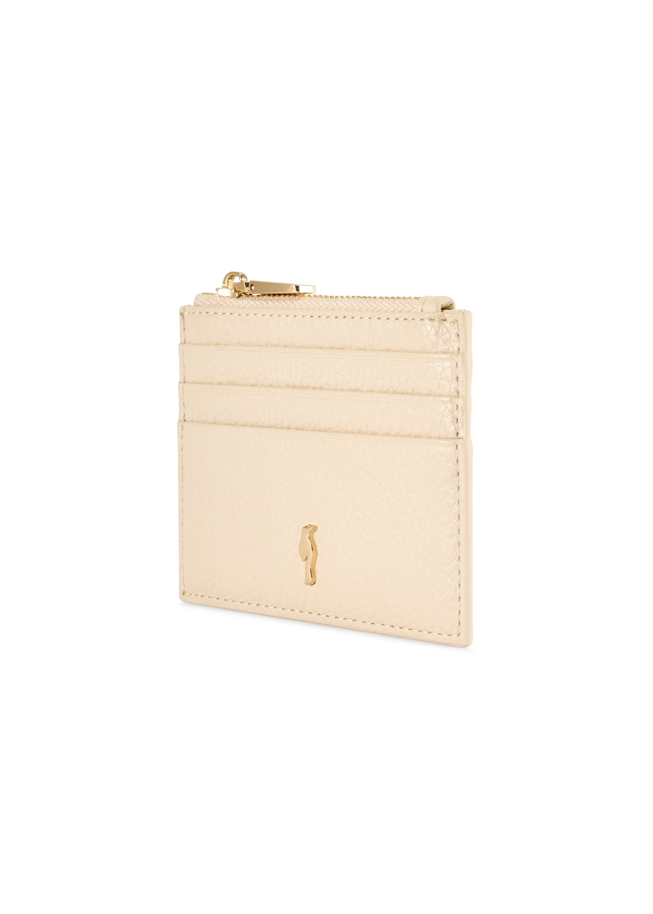 Small women's leather wallet PORES-0806R-0B(W26), diagonal product view on white background.