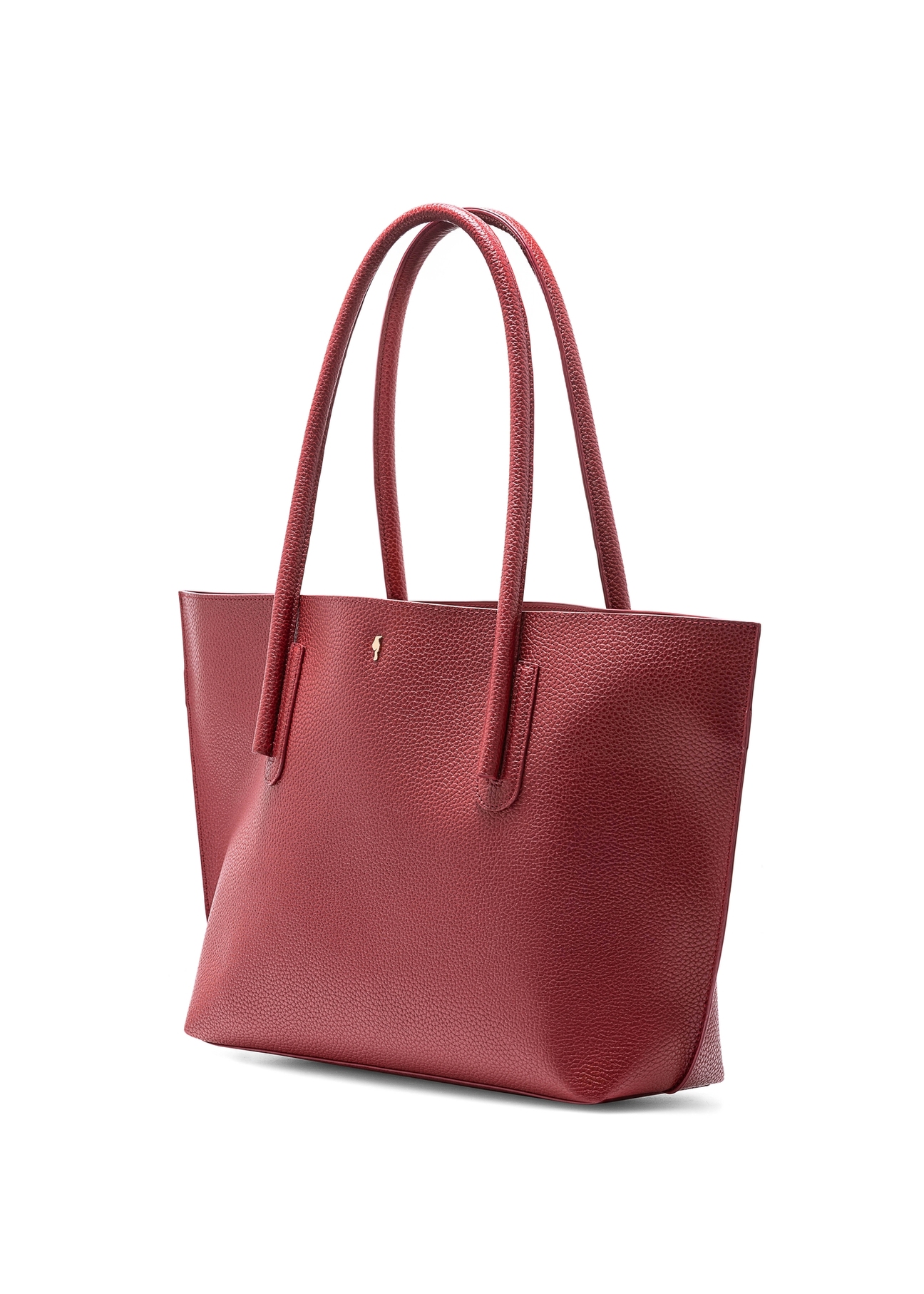 Red women's shopper bag TOREC-0938 B-41(Z 25), diagonal product view on a white background.